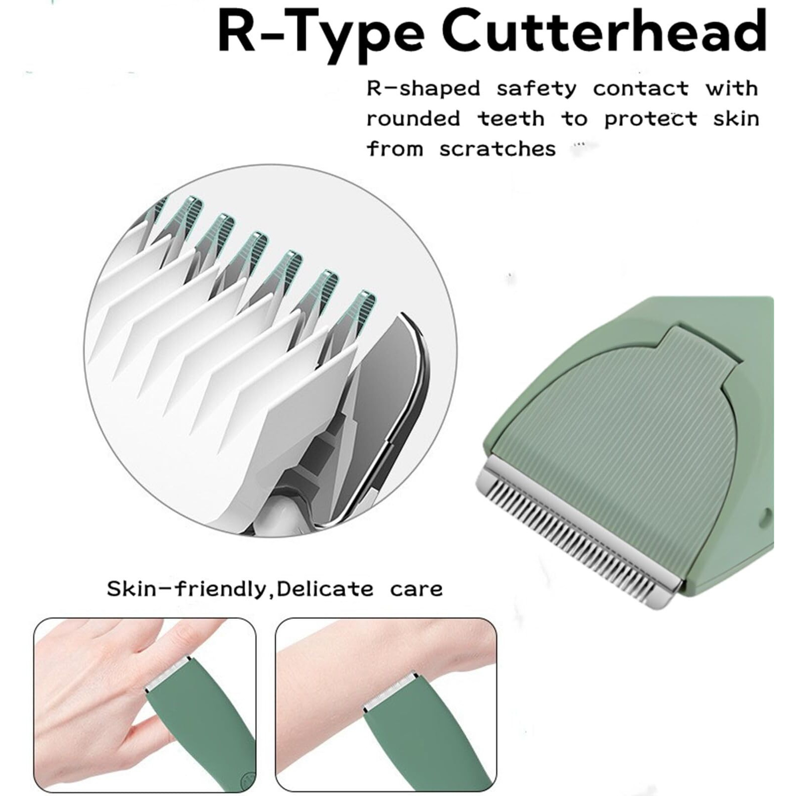 Replacement Blades For Meridian Trimmer Blades,Green Ceramic Blades For Meridian Replacement Blades Compatible With Meridian Body Trimmer (Oynx,Sage & Ocean) For Men,Stainless Steel,2 Pack.