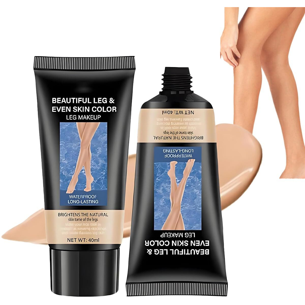 Pakivs 2Pcs Leg Makeup Waterproof No Transfer, Leg Vein Cover Up Makeup For Varicose Veins, Body Scar For Tattoo Cover Up