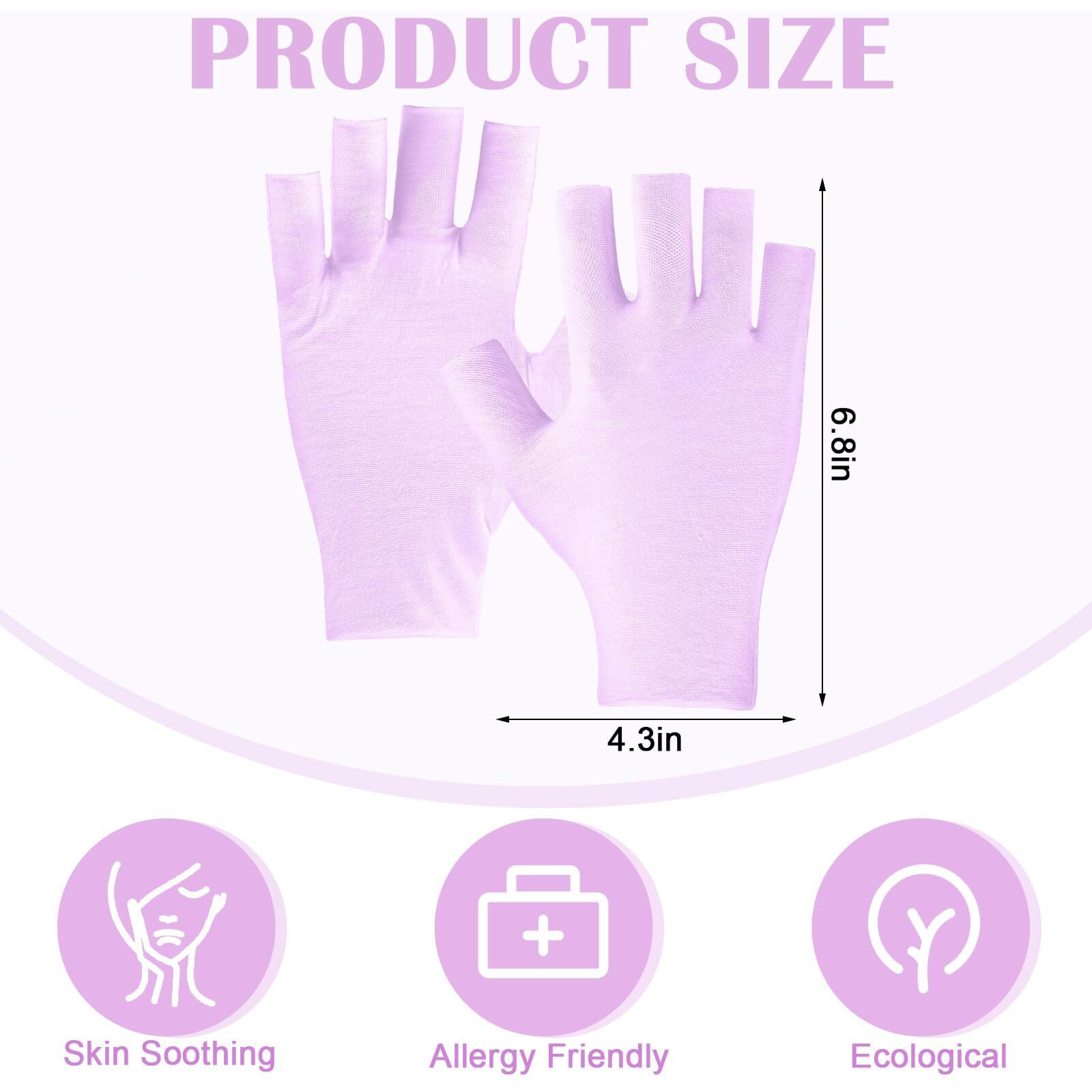 Geyoga 6 Pairs Fingerless Moisturizing Gloves Eczema Cotton Gloves For Adults Half Finger Touchscreen Lotion Overnight Dry Hands For Women Sleeping(Pink)
