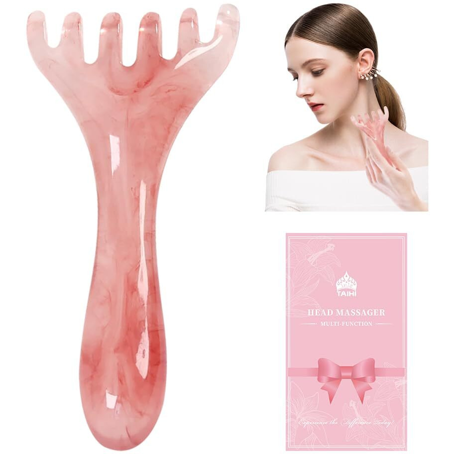 Scalp Massager Gua Sha Tools Therapy Comb Manual Spa Head Massager For Scalp Body Relaxing With Gifts Box For Family And Friends