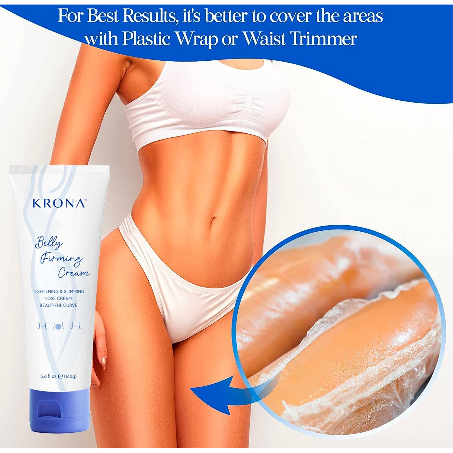 B Flat Belly Firming Cream - Tight Lift & Firm Booty Cellulite Cream - Skin Tightening & Stretch Mark Reduction For Stomach, Thighs & Butt - Hydrating & Smoothing Firming Lotion