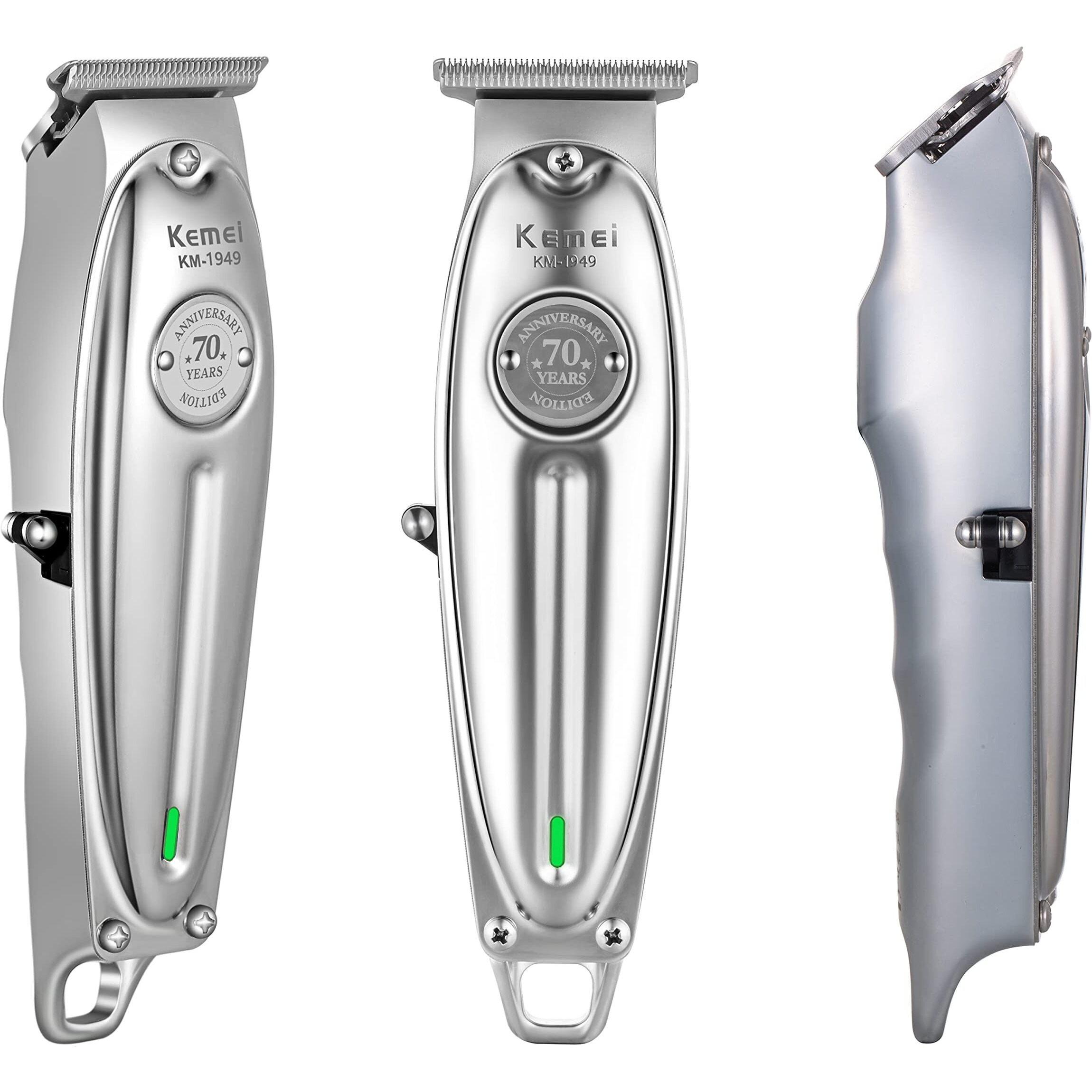 Kemei Professional Beard And Hair Trimmer For Men, Cordless T-Blade Trimmers, Electric Hair Clippers For Barbers And Stylists, All Body Grooming Model 1949