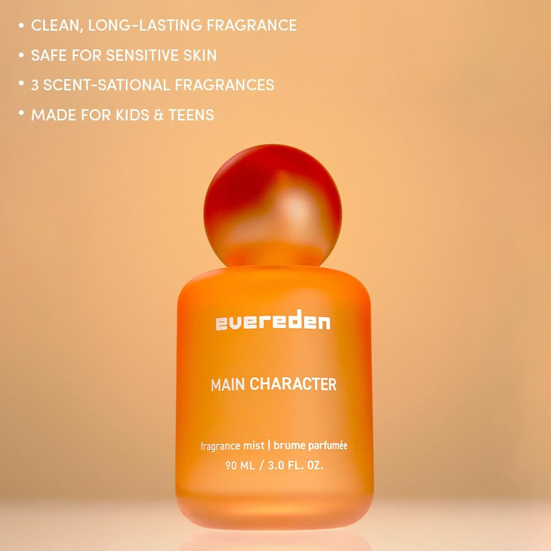Evereden Fragrance Hair And Body Mist - Main Character Clean And Vegan Collectible Hair And Body Spray For Teen Girls - Amplify Your Self Expression With Iconic Scents In Aesthetic Bottles