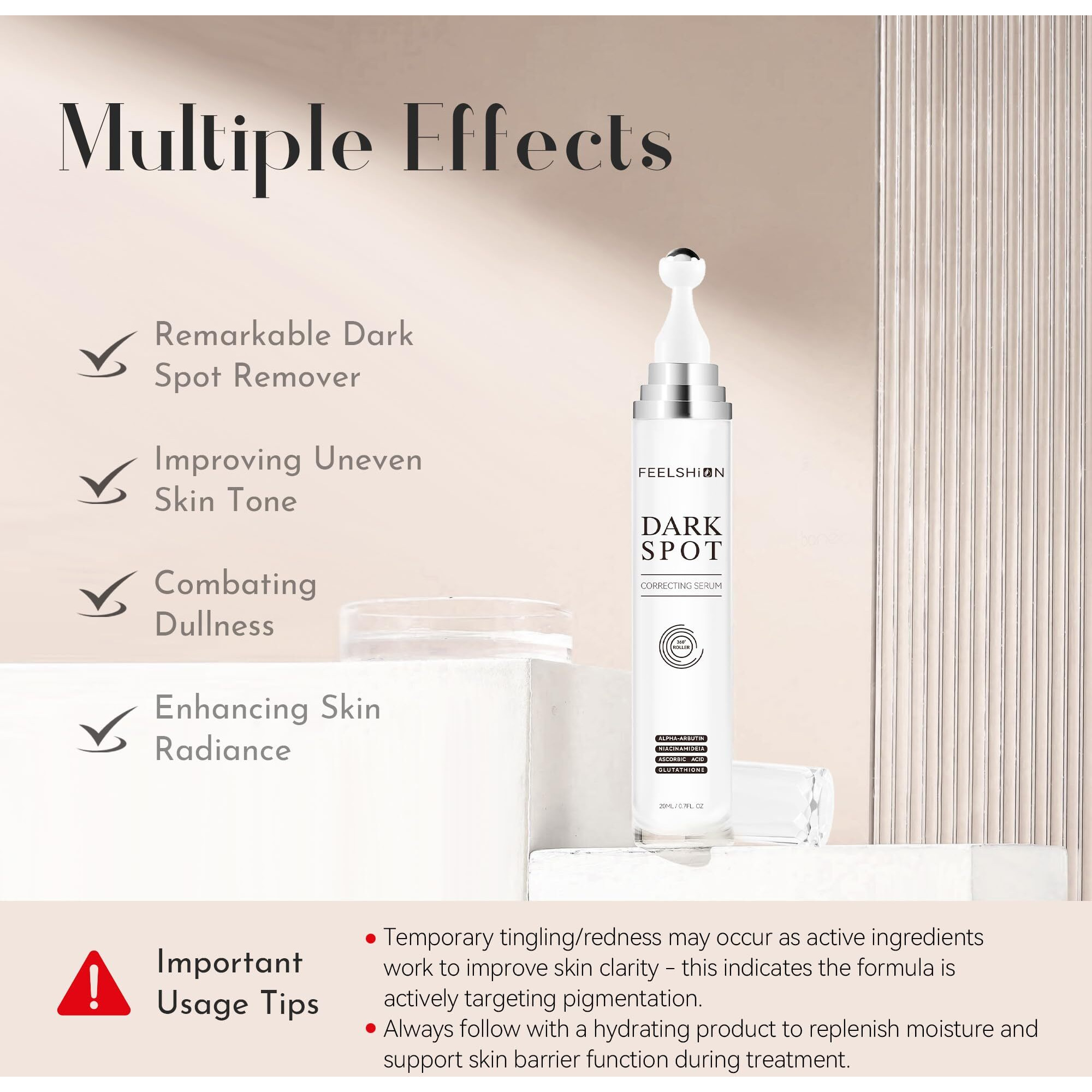 Dark Spot Remover Serum For Face & Body - Vitamin C & A-Arbutin Facial Dark Spot Corrector For Stubborn Melasma, Sun Spots & Freckles | Vegan, Cruelty-Free Formula | Gentle For Sensitive Skin