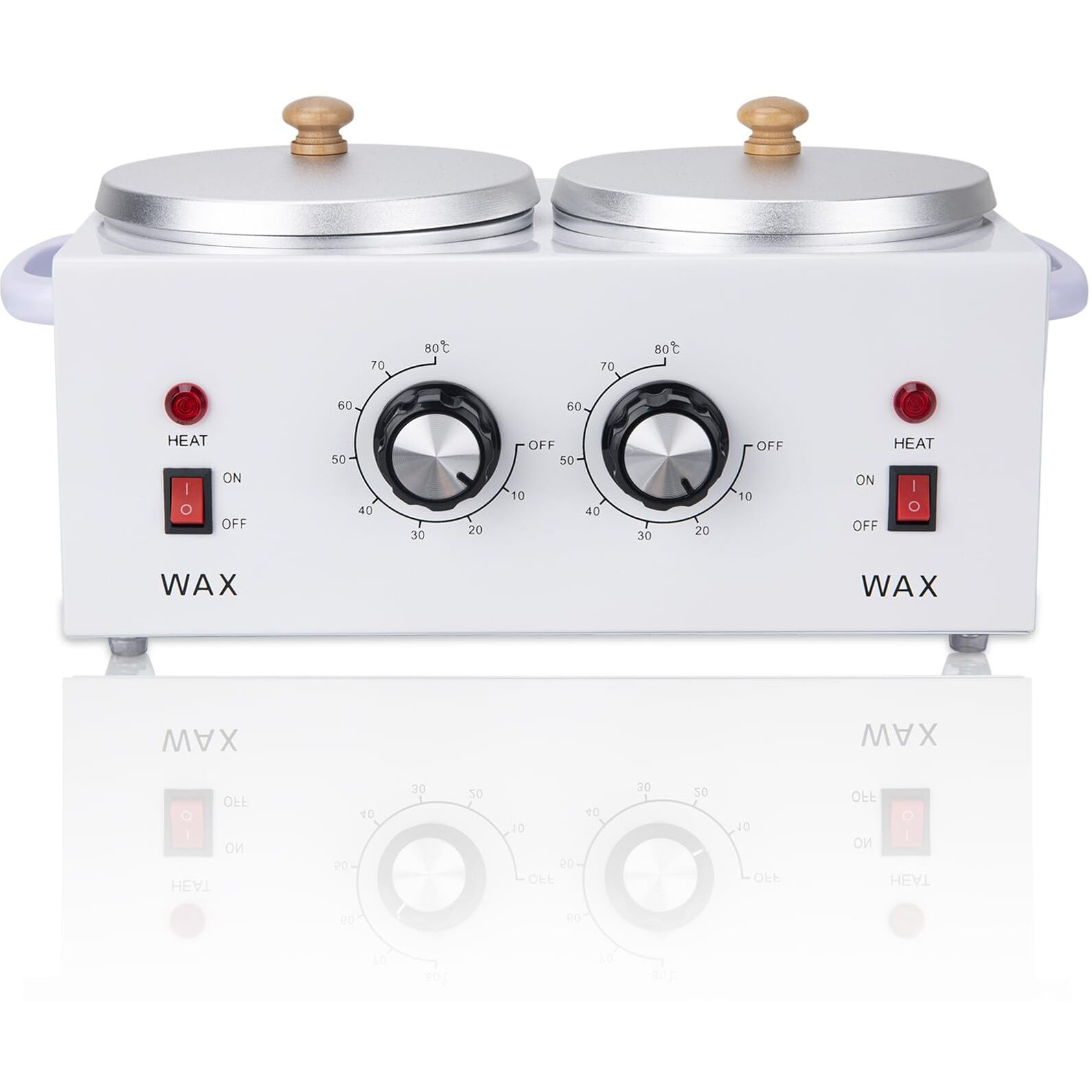 Double Wax Warmer Double Wax Pot Professional For Hair Removal, Electric Wax Heater Machine Dual Wax Pot Warmer Professional With Adjustable Temperature For Facial,Skin,Body,Spa, And Salon