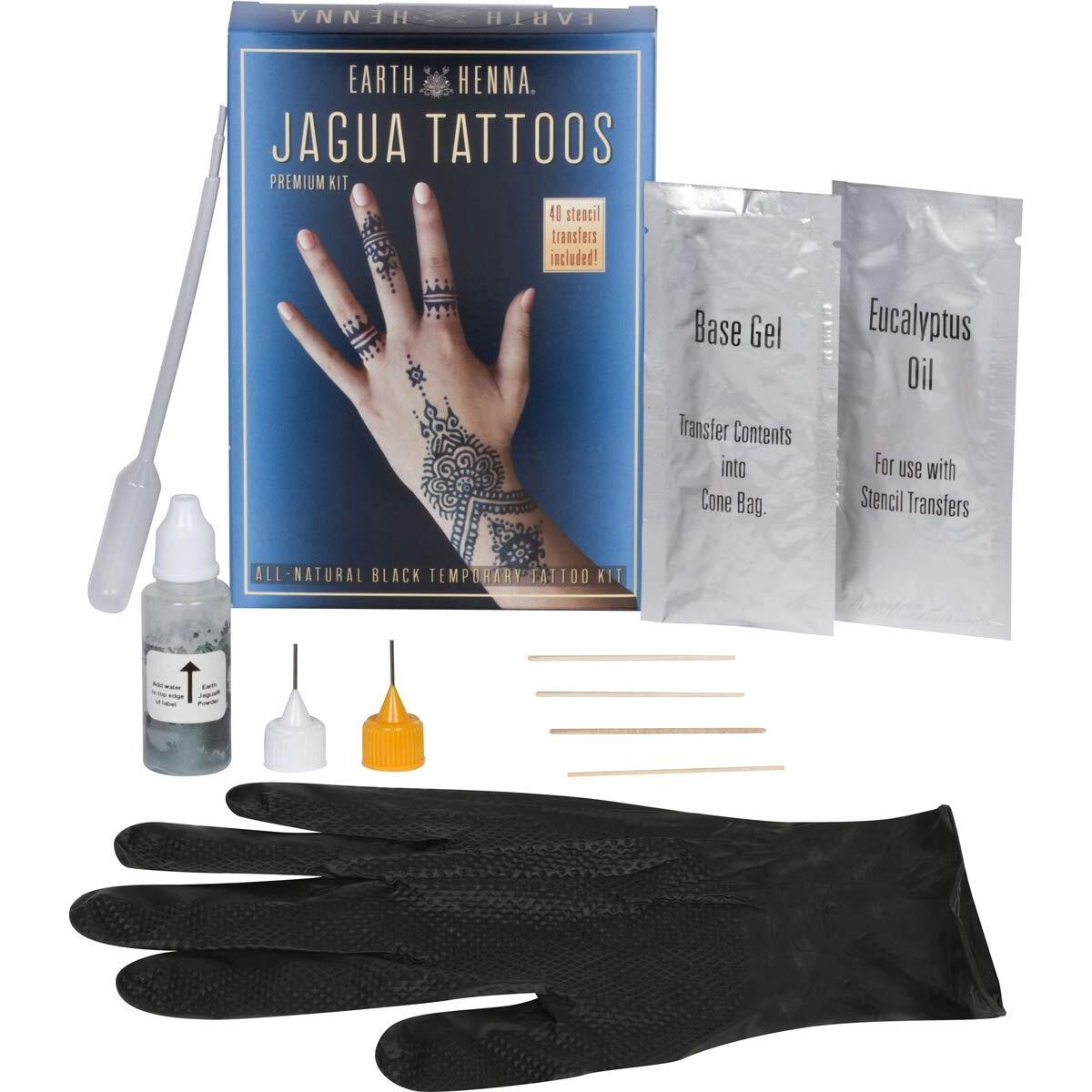Organic Jagua Black Temporary Tattoo And Body Painting Premium Kit