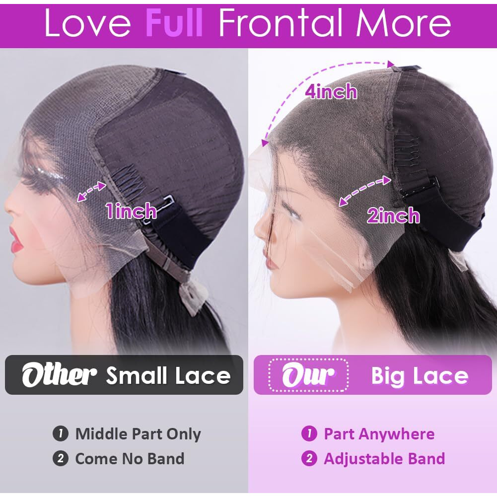 Body Wave Lace Front Wigs Human Hair 200 Density Body Wave Wig Glueless Wigs Pre Plucked Hd Transparent Lace Frontal Wig For Black Women With Baby Hair(26 Inch)