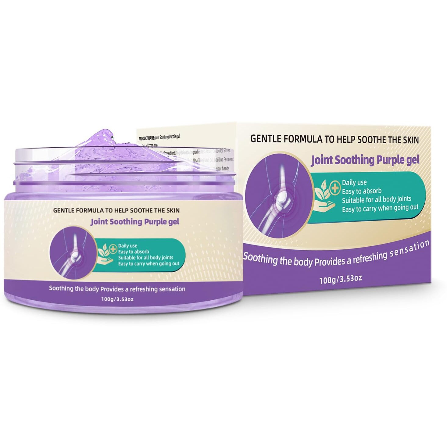 Joint Pain Gel Purple Gel Moisturizing Cream For Knees, Neck, Feet, Hand Whole Body