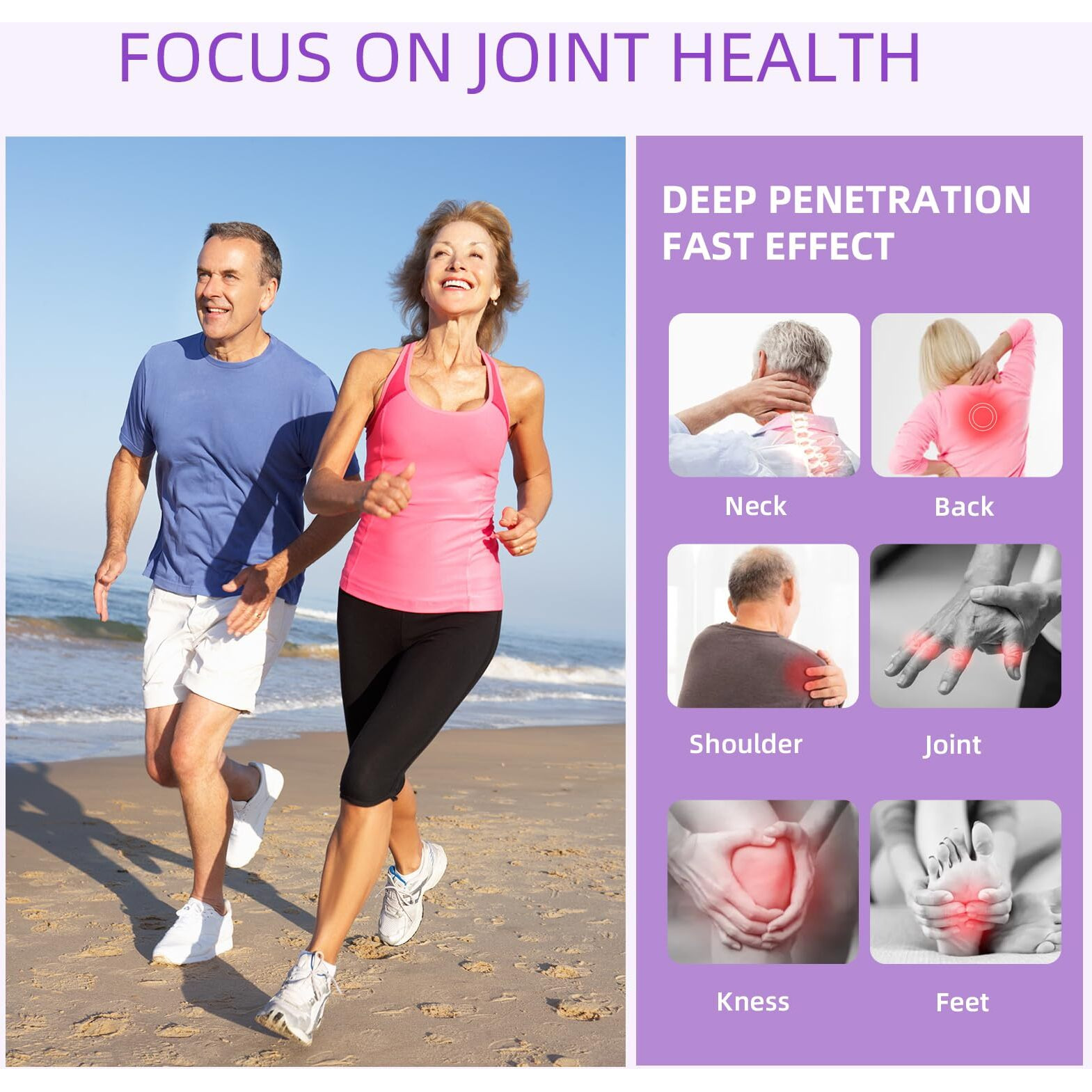 Joint Pain Gel Purple Gel Moisturizing Cream For Knees, Neck, Feet, Hand Whole Body