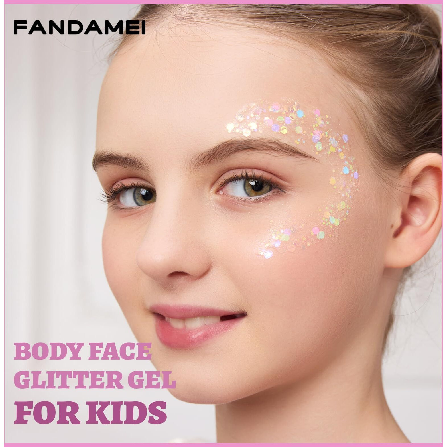 Fandamei Body Glitter Gel- 6 Color Glitter Makeup Face Paint For Body&Face&Hair, Rave Festival Mermaid Halloween Concert, Hair Glitter For Kids & Women