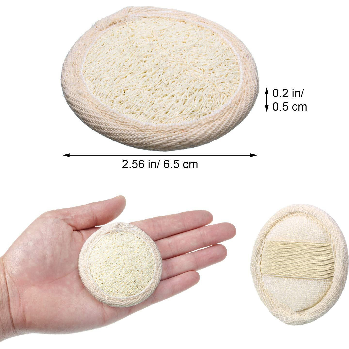 18 Packs Exfoliating Loofah Sponge Pads Mini Facial Body Bath Shower Loofah Sponge Pad Natural Exfoliating Scrubber Brush For Women Men