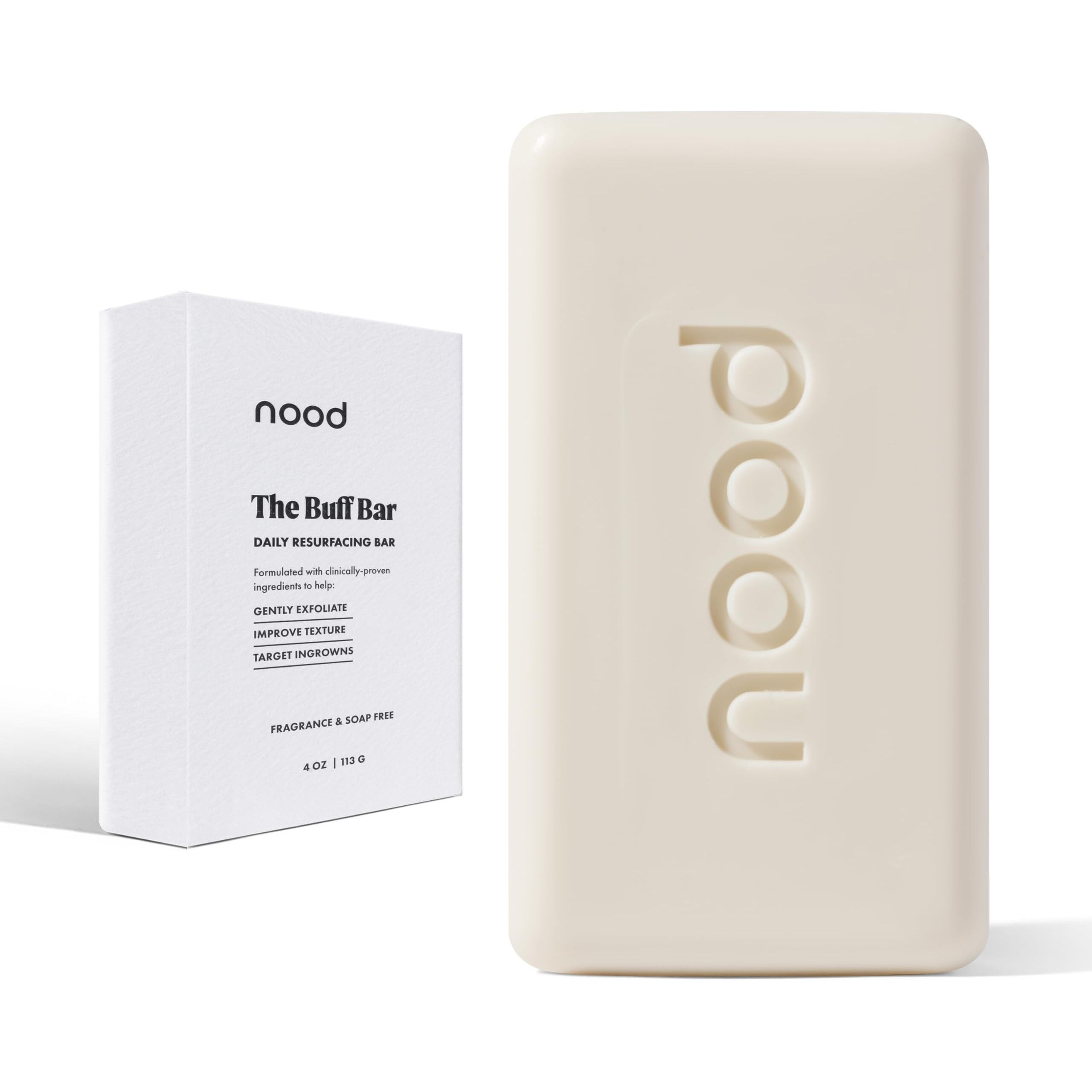 New Nood Buff Bar - Pre-Shave Exfoliating Body Scrubber Treatment For Keratosis Pilaris (Kp) Bumps - Reduce Ingrown Hairs, Improve Skin Texture, & Reveal Brighter, Healthier Skin