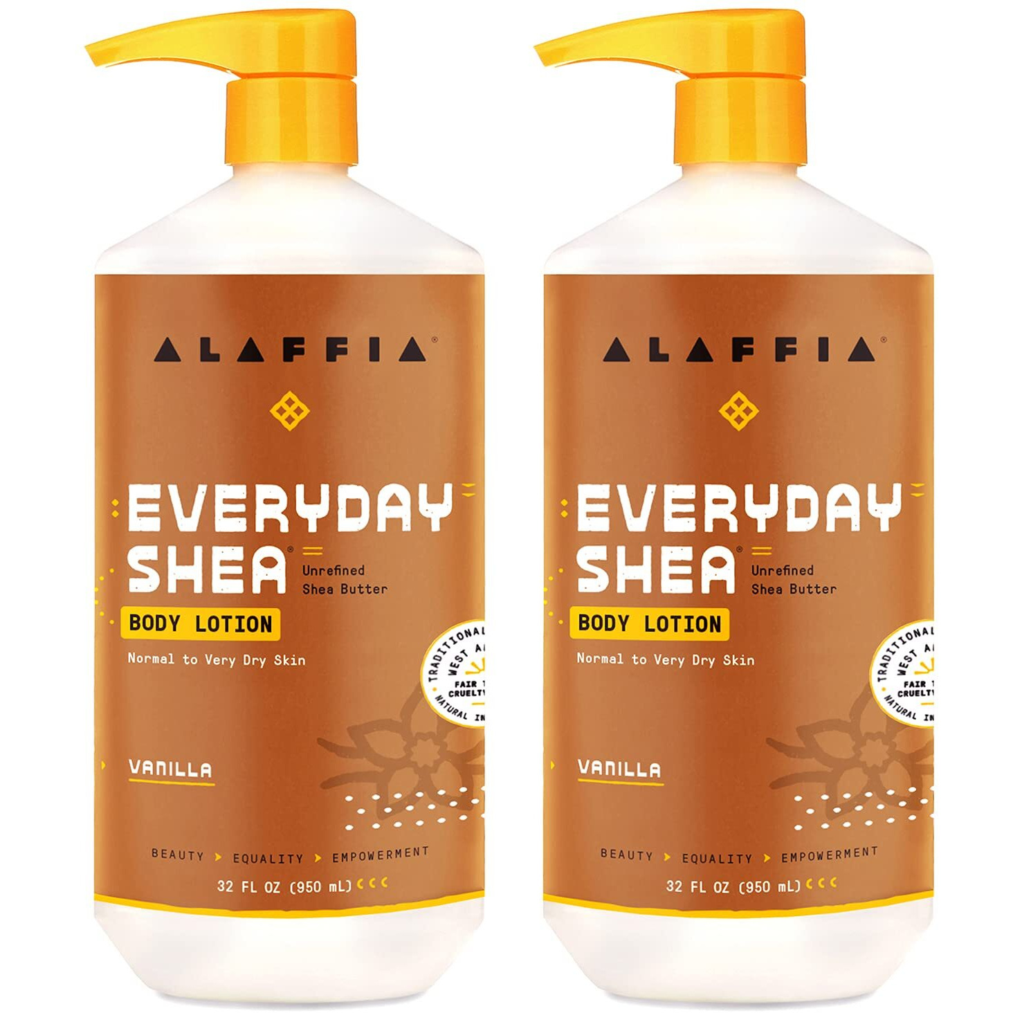 Alaffia Everyday Shea Body Lotion, Vanilla 32 Fl Oz