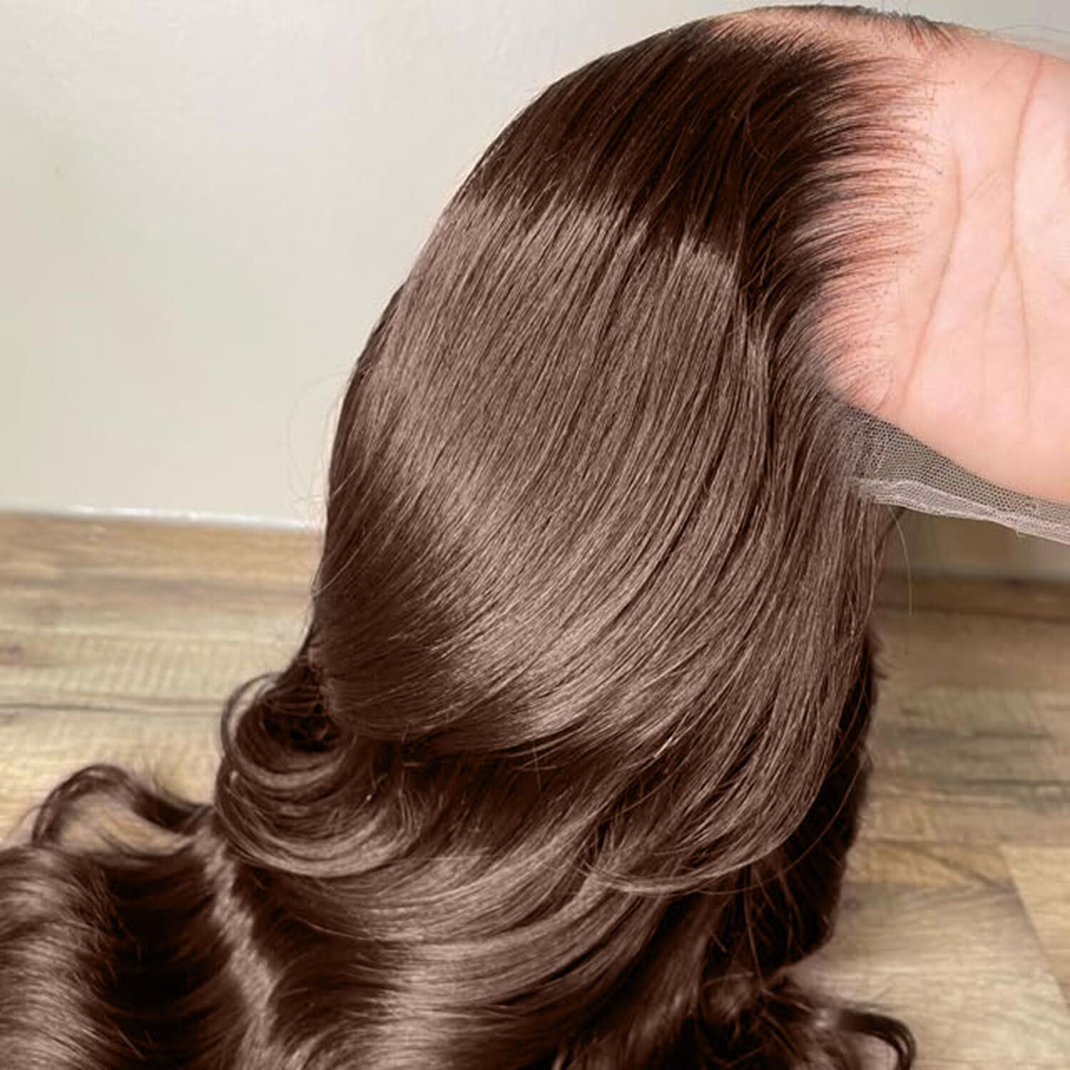 Ffegg 2X6 Skinlike Real Hd Lace Closure Chocolate Brown Human Hair Wig 0.095Mm Ultra-Thin Hd Lace 15A Brazilian Body Wave Virgin Human Hair Lace Closure Wigs For Black Women (28 Inch)