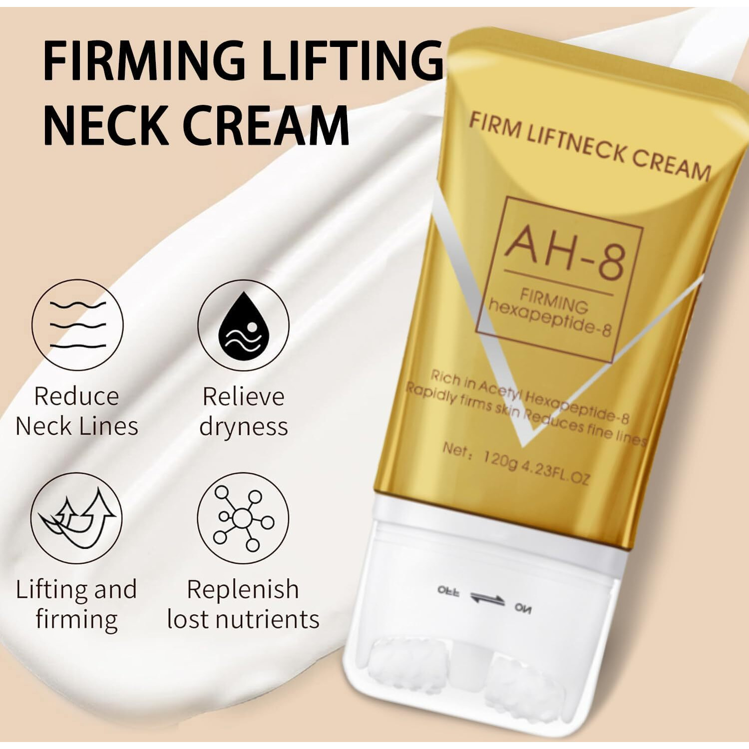 Ah-8 Firming Neck Cream For Crepey Skin Body Care Comfort, Contains Hexapeptide, Moisturizing, Tightening Lotions Cosmetic Skin Care Skin Repair