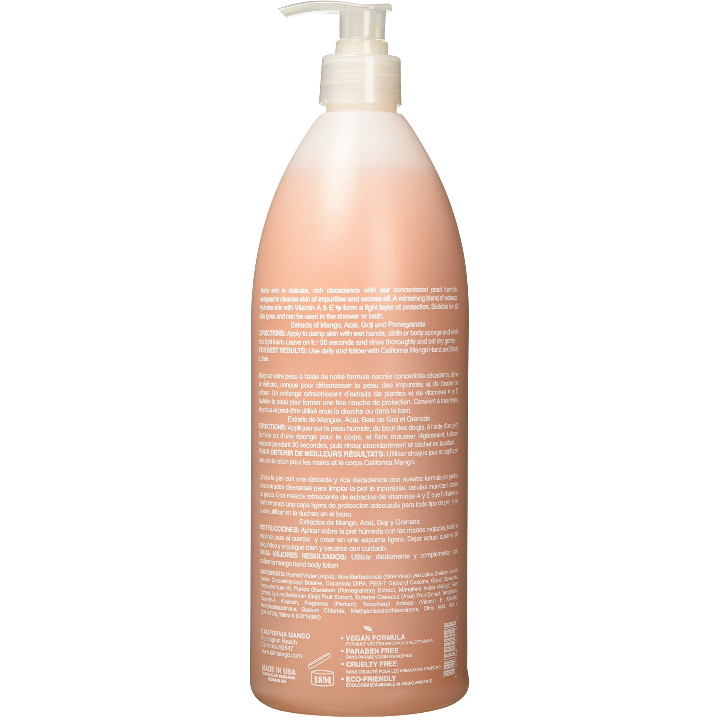 California Mango Cleansing Gel Body Wash (33.8 Fl Oz)