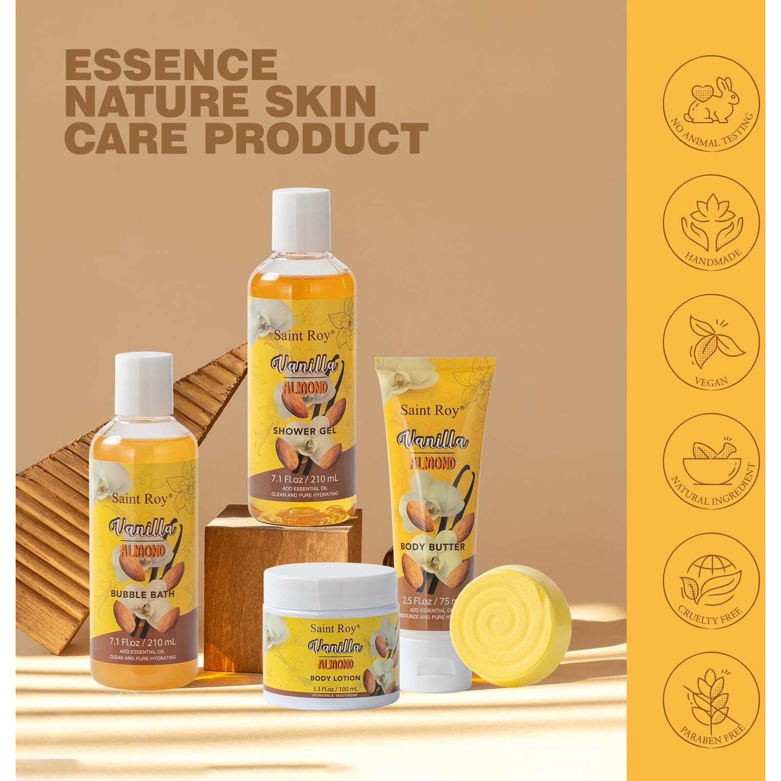 Spa Gift Baskets For Women, Perfumes Gifts For Women 25 Pcs For Women & Men Bath And Body Shower Bath Kit, Vanilla & Honey Almond Birthday Gifts Bath Gift Spa Kit, Mother's Day Gifts For Mom