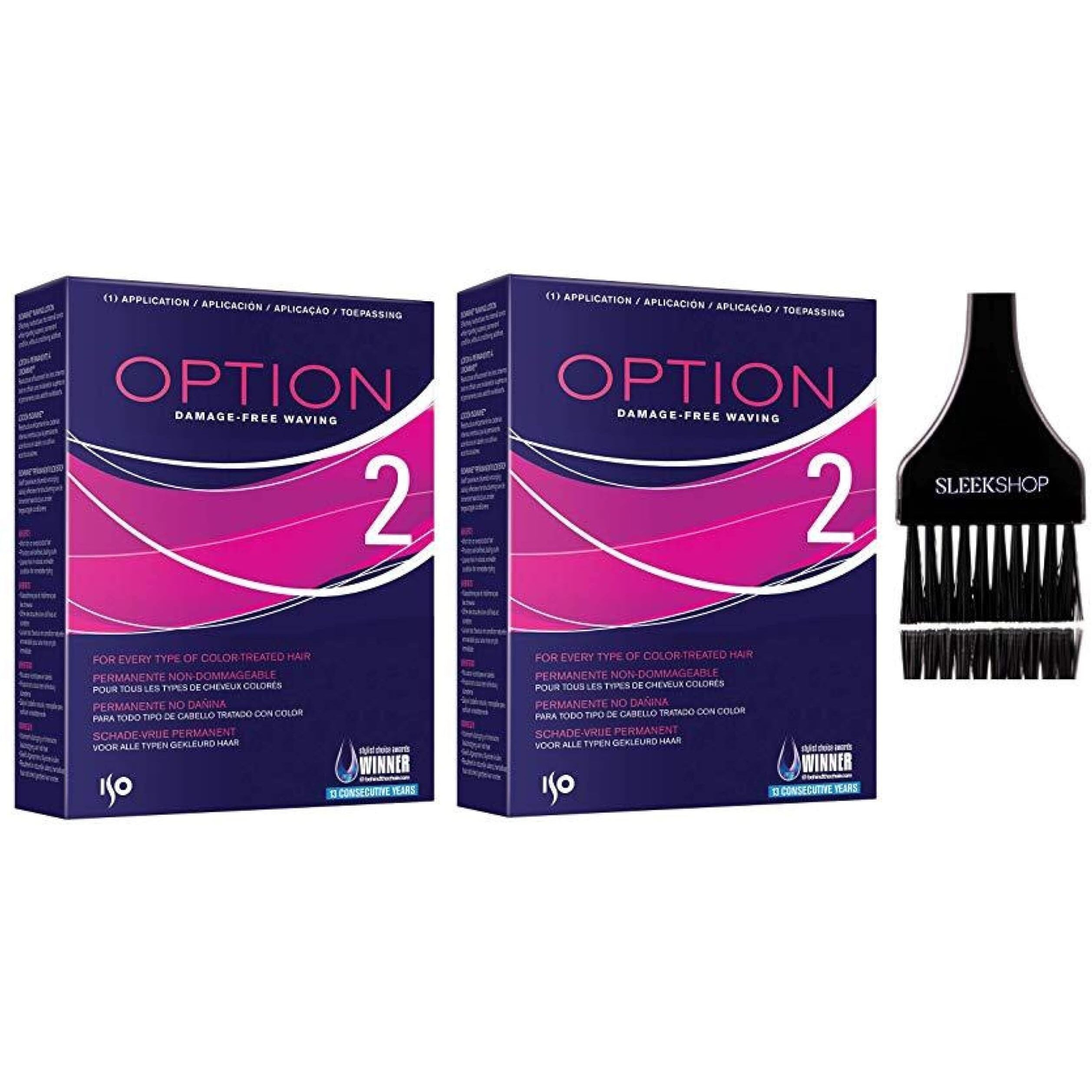 Herr Option 2 Perm, Damage-Free Waving Lotion For Color-Treated Hair, Curly, With Natural Lsoamine, Pack Of 1
