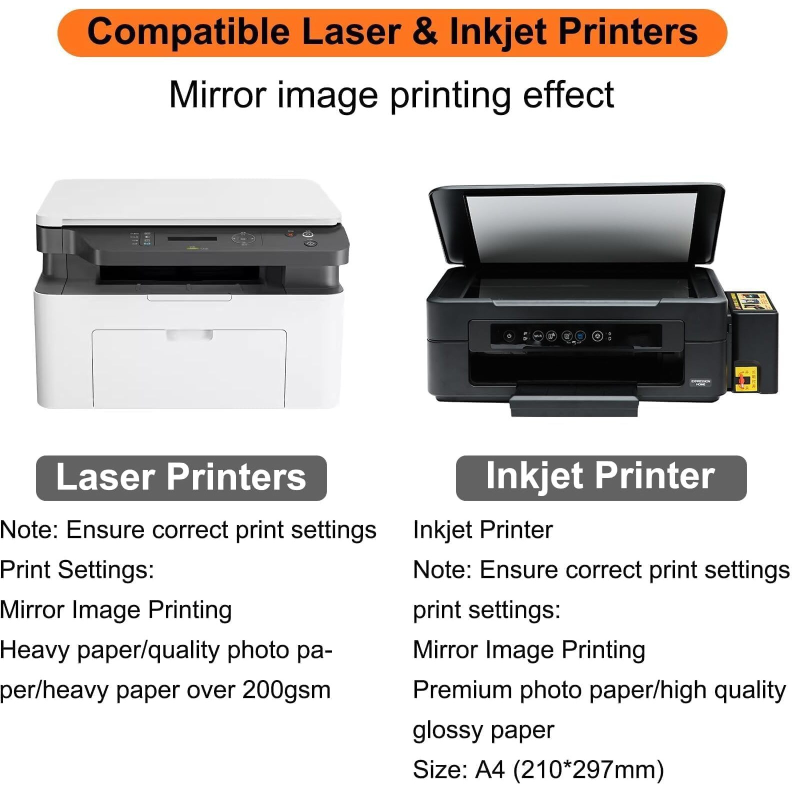 Cargen Printable Temporary Tattoo Paper For Inkjet & Laser Printer, Diy Hand-Painted Image Transfer Decals For Body Custom Tattoo Papers For Party Birthday Halloween -8.5 * 11 Inch -10 Sheets