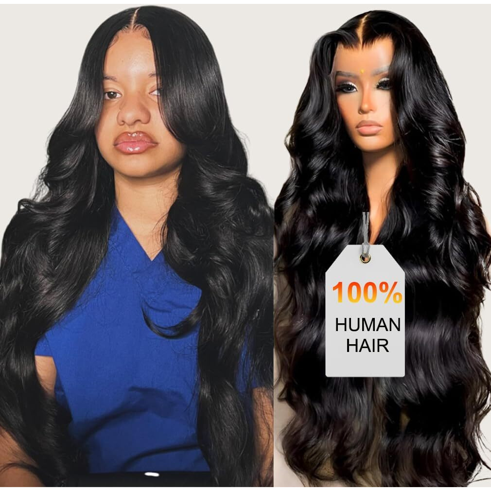 30 Inch Hd Lace Front Wig Human Hair [2-Year Life], 100% Real Human Hair, 13X6 Body Wave Lace Front Wigs For Black Women Glueless Lace Frontal Wig Pre Plucked Bleached Knots 200% Density