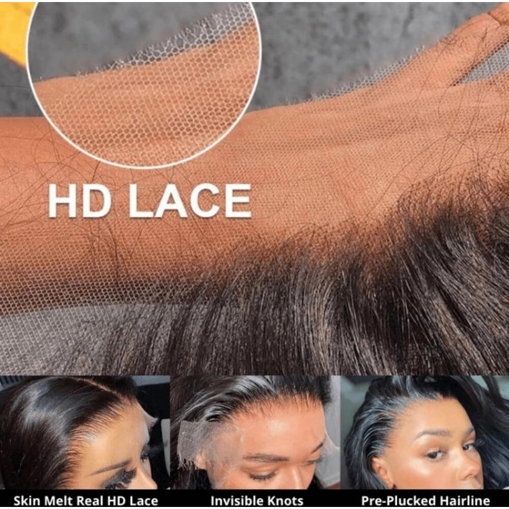 Grand Nature Frontal Hd Lace Closure Only, 13X6 Frontal Hd Lace, 5X5 Hd Lace Closure Body Wave, Straight 4X4 Closure, 13X4 Lace Frontal Hd Lace (Straight, 16""-13X6 Frontal)