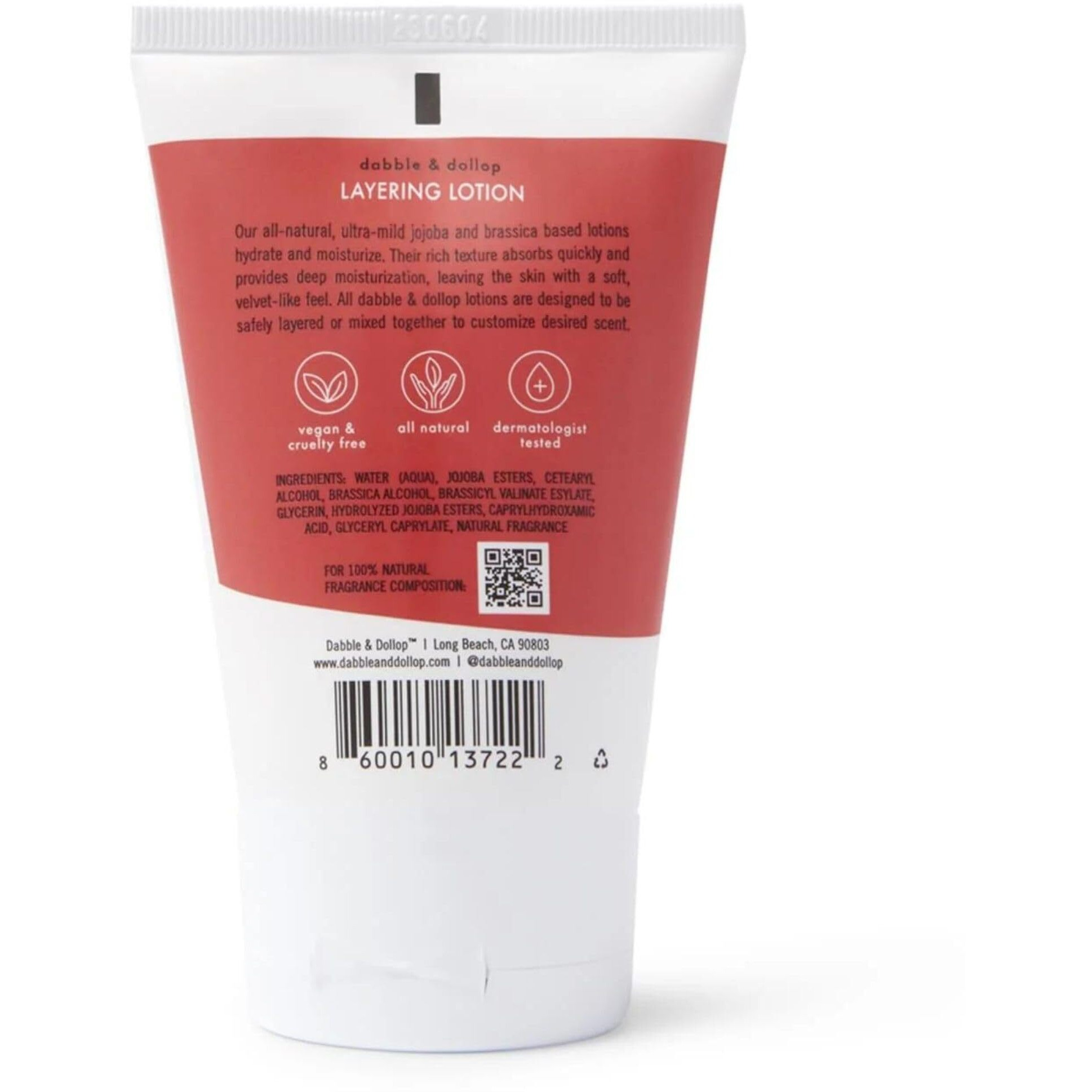 Dabble & Dollop Strawberry Lotion, Layering Lotion, Hydrating Scented Lotions For Kids, All-Natural, Usa Made, Dermatologist Tested, Vegan & Cruelty-Free (3.4Oz, Pack Of 2)