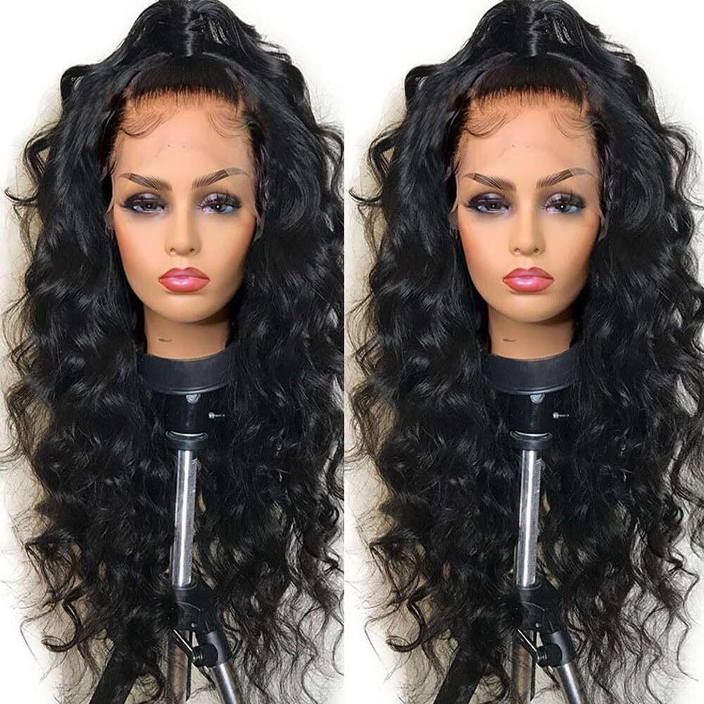 Sisifire Deep Wave Lace Front Wigs 13X4 Body Wave Lace Front Wigs For Women Synthetic Hd Lace Front Wig Pre Plucked Natural Hairline Glueless Frontal Wigs For Women