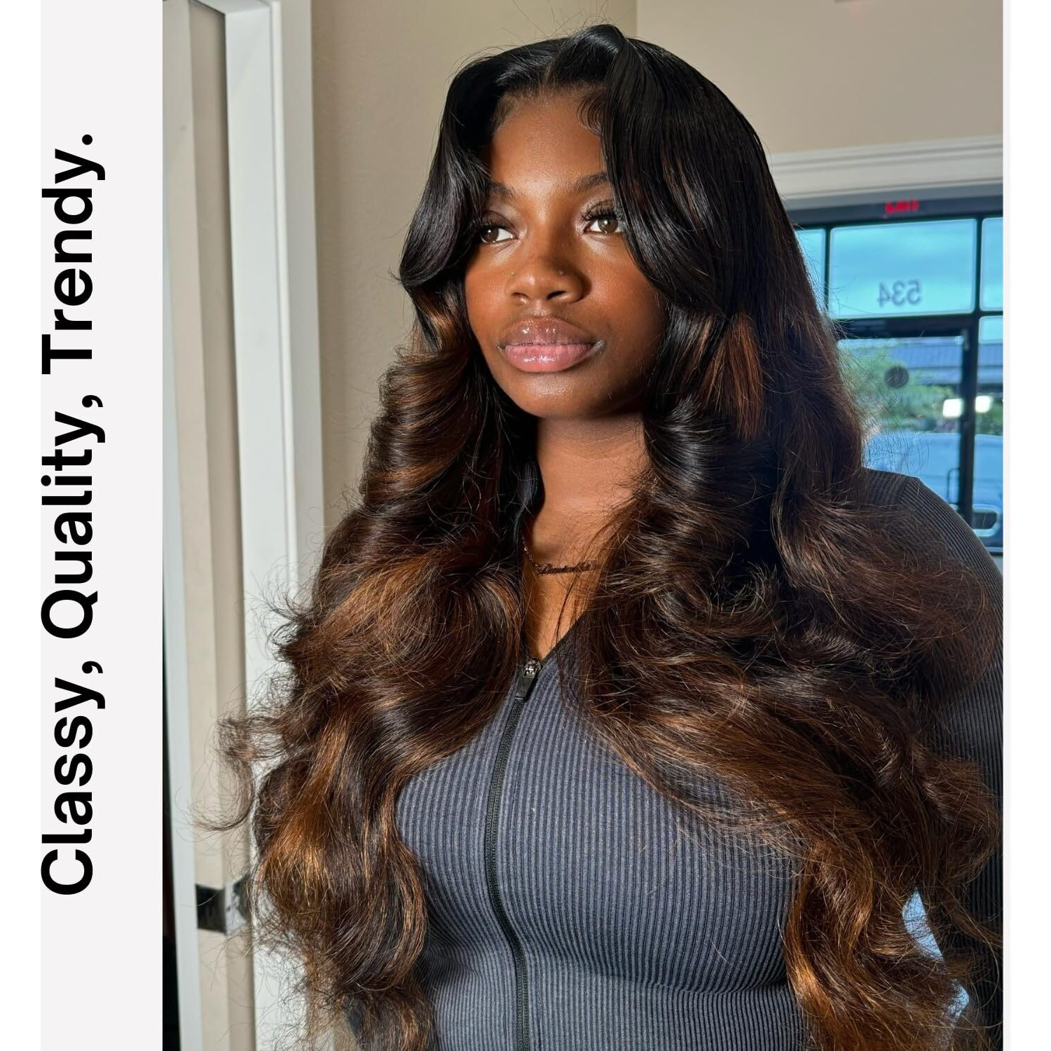 Anmetan 1B/2/30 Ombre Bundles With 4X4 Closure Body Wave Human Hair 18/20/22+18 In, 12A Chestnut Brown 4X4 Hd Lace Closure Free Part Closure And 3 Bundles Soft Glossy 3 Tone Weave Wavy With Dark Roots