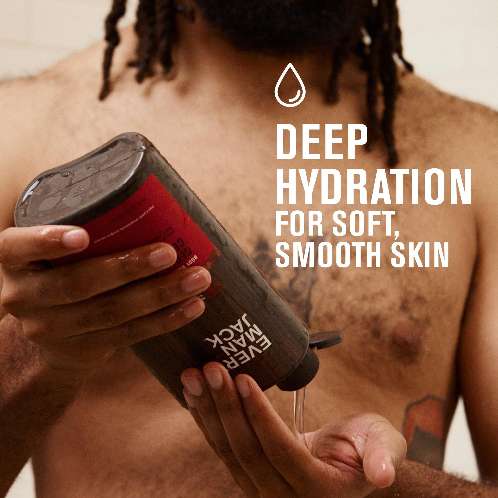 Every Man Jack Nourishing Cedar + Red Sage Mens Body Wash For All Skin Types - Naturally Derived Ingredients - Cleanse And Hydrate Skin With Coconut And Glycerin - 24Oz 2 Bottles