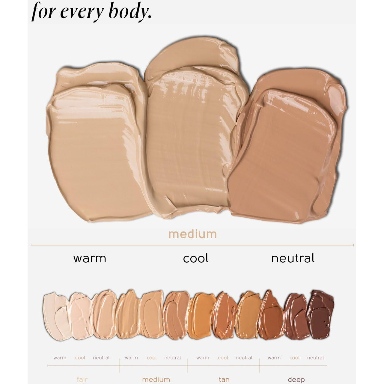 Tinge Tint Body Makeup, Lasts Up To 48 Hours, Medium Coverage With Amino Acids, Hyaluronic Acid & Lysine, Semi Matte Finish, Water & Transfer Resistant, 3.38 Fl Oz - Medium Neutral
