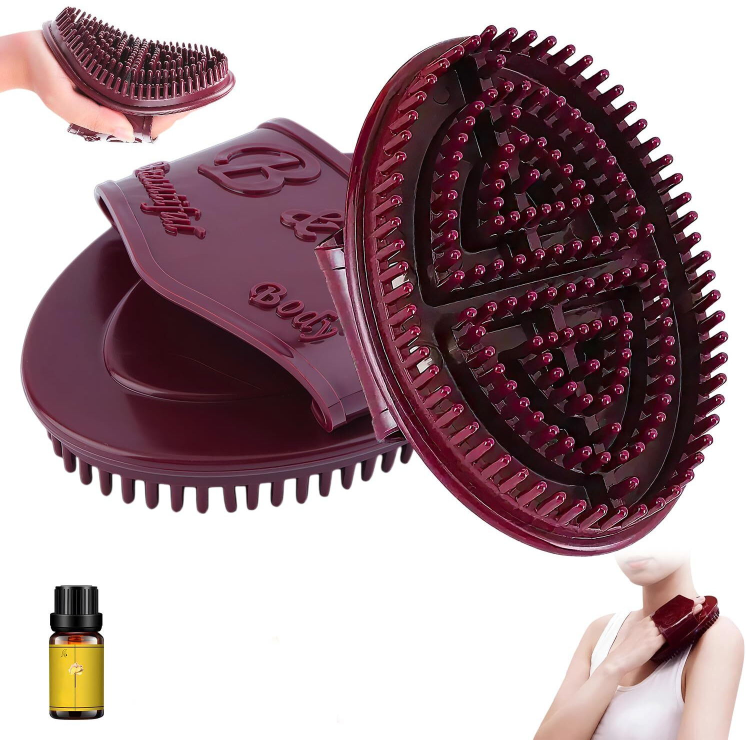 2Pcs Meridian Massage Brush,Full Body Massage Brush,Cepillos Meridianos,Eauty Salon Professional Custom Massager For Full Body Spa Massager Relaxation
