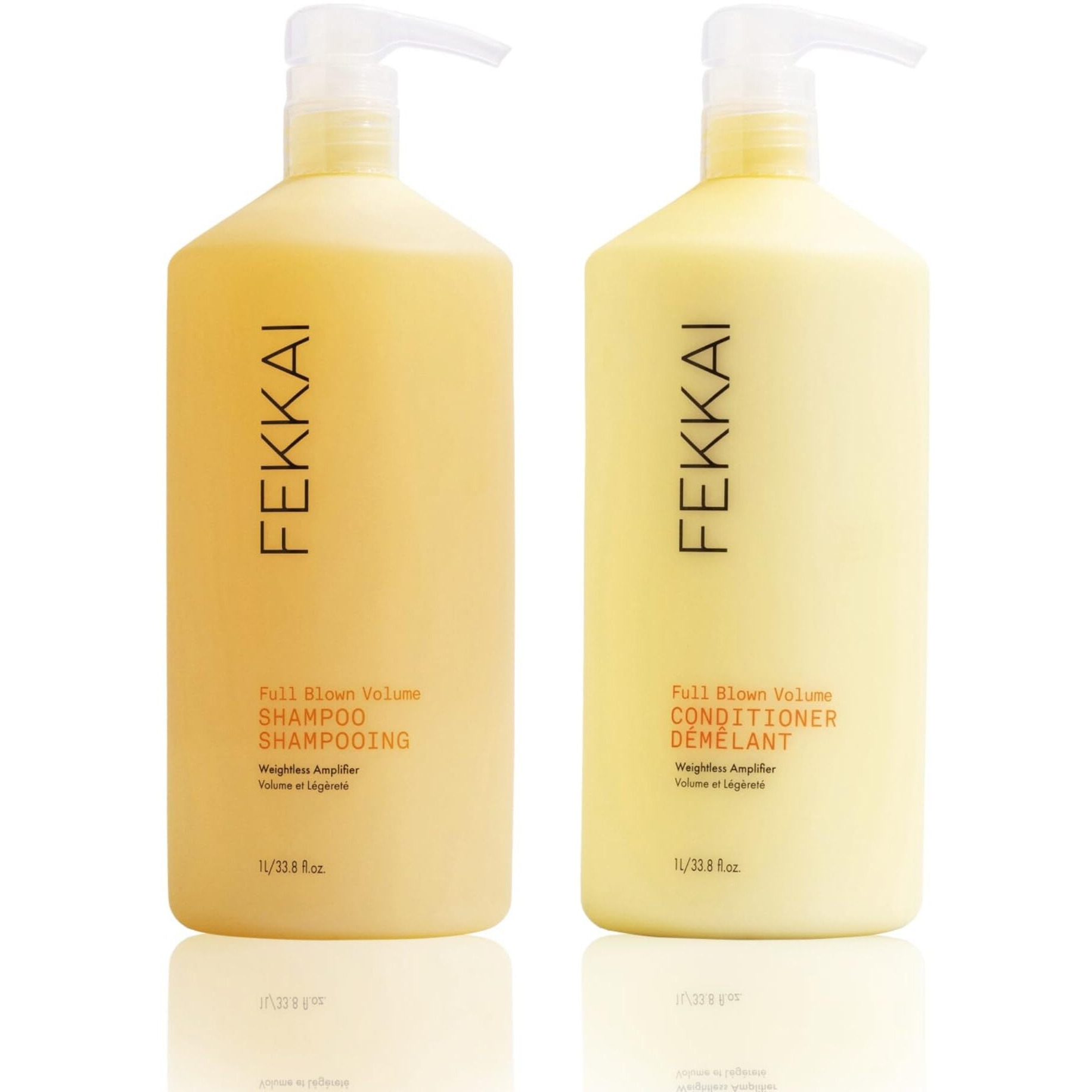 Fekkai Full Blown Volume Shampoo (1 Liter) + Conditioner (1 Liter) - Adds Lift & Body For Lasting Volume For Fine Or Flat Hair - Vegan, Cruelty-Free