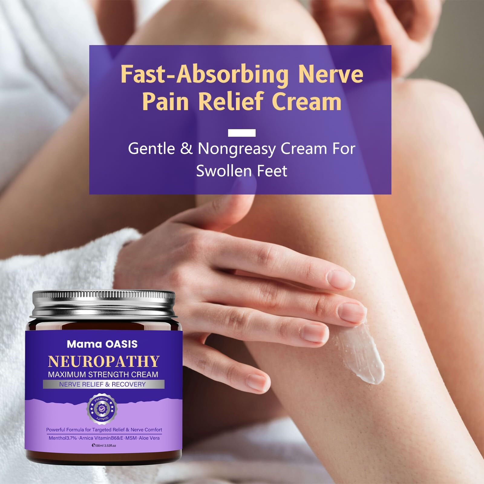 Neuropathy Mama Oasis Lotion,Mama Neuropathy Magnesium Cream For Neuropathy Magnesium Body Butter Deeply Moisturizes Skin, Neuropathy Cream Magnesium,Keep Soft Smooth