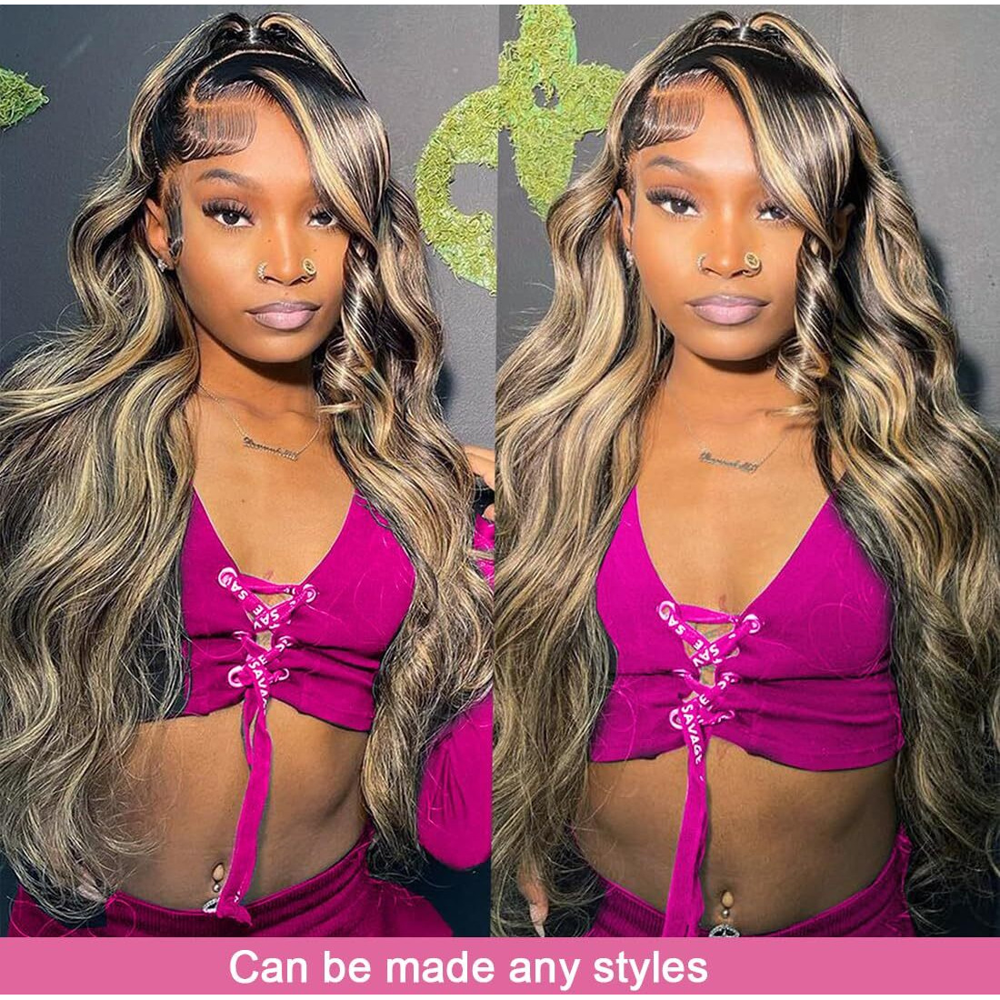 36 Inch 1B/27 13X6 Balayage Highlight Ombre Body Wave Lace Front Wigs Human Hair Honey Blonde Colored Lace Frontal Glueless Wigs Human Hair Pre Plucked For Women With Baby Hair