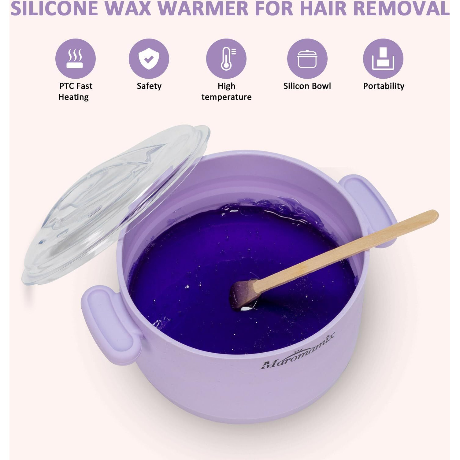 Waxing Kit -Silicone Wax Warmer For Hair Removal With 4 Packs Of Hard Wax Beads, Portable Electric Silicone Wax Machine For Full Body Face Eyebrows Bikini Brazilian At Home Waxing Kit For Men Women