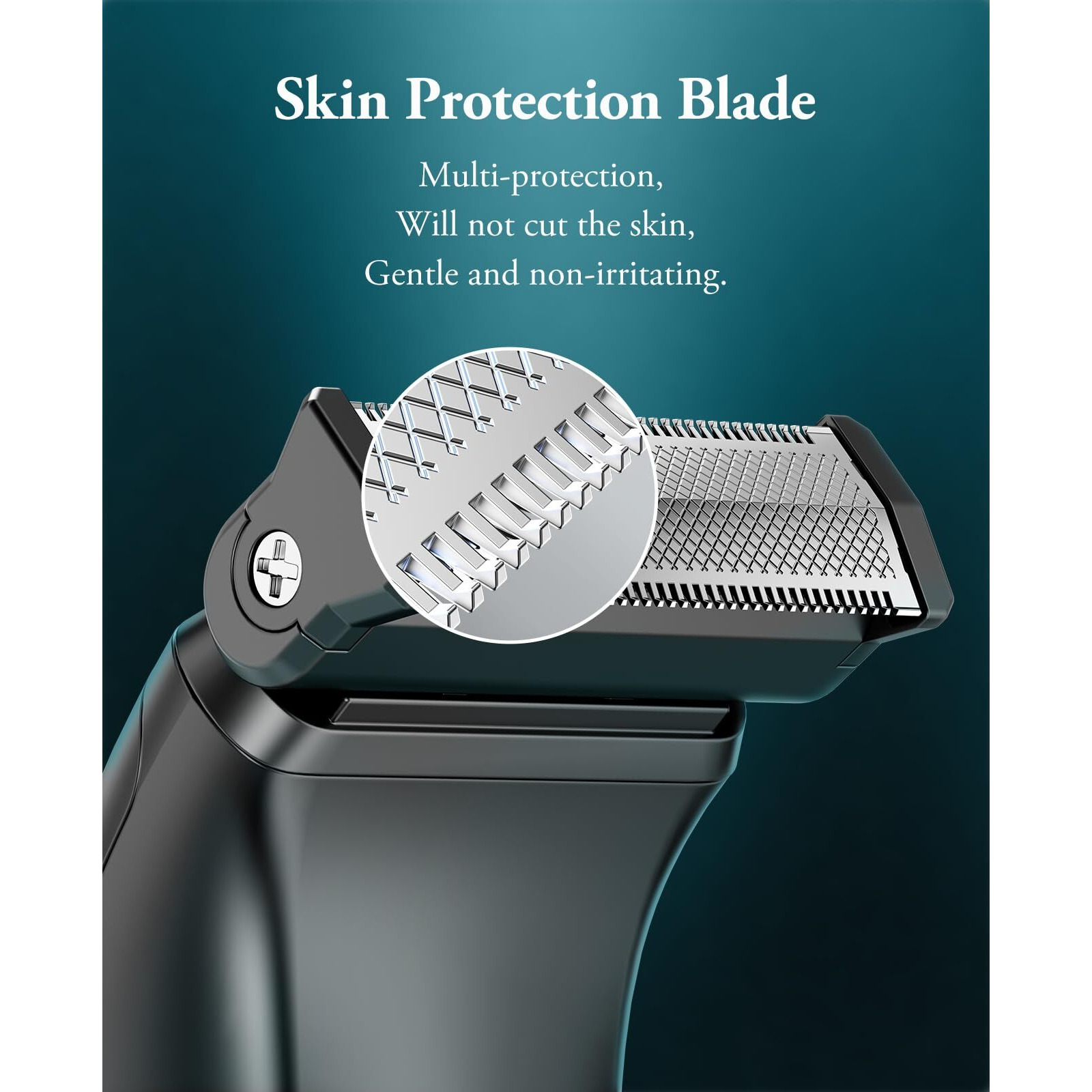 Body Hair Trimmer For Men - 6.0 Upgraded Groin & Pubic Hair Trimmer, 2-In-1 Professional Dual-Head Body Shaver For Beard Armpit Ball Shaver Ipx6 Waterproof Wet/Dry Use Rechargeable Groomer Kit (Green)
