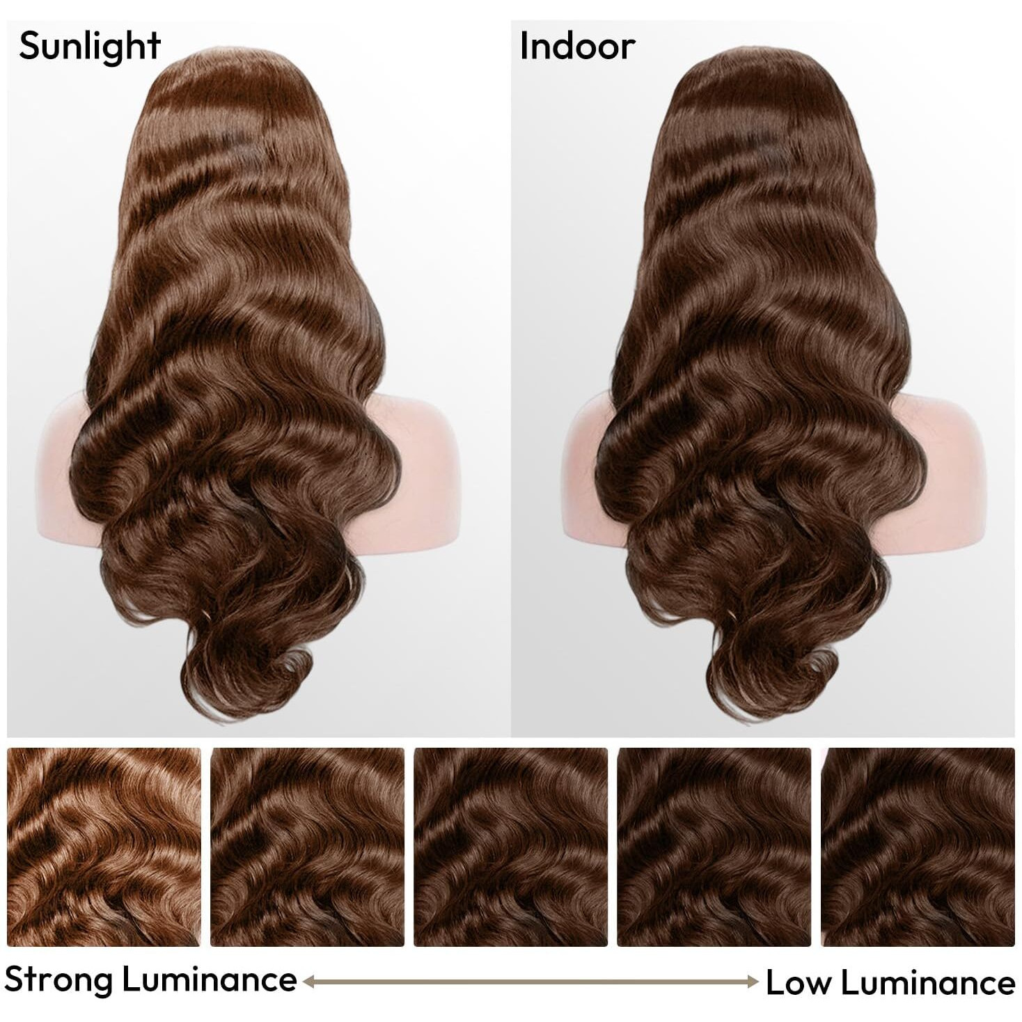 Dolly Pretty Chocolate Brown Lace Front Wig 13X6 Body Wave Lace Front Wigs Human Hair 200 Density Pre Plucked 4 Colored Wigs 18 Inch