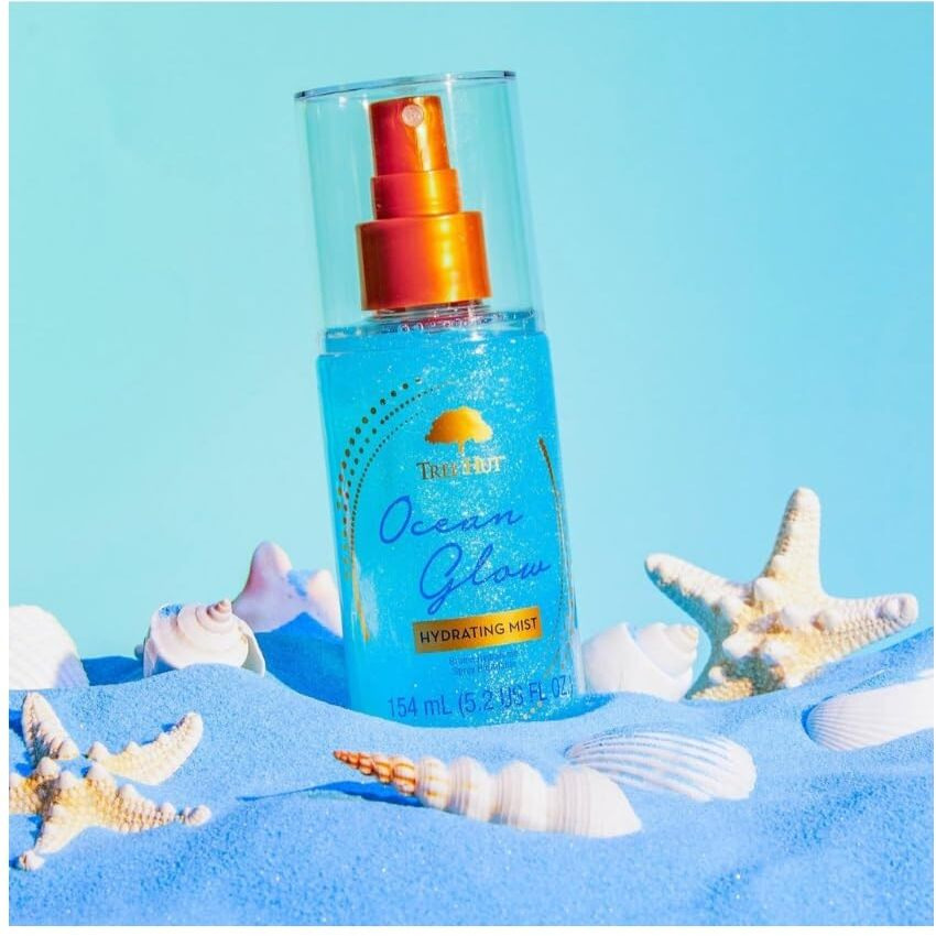 Tree Hut Ocean Glow Hydrating Foaming Gel Body Wash, 18 Fl Oz Ocean Glow Hydrating Fragrance Mist, 5.2 Fl Oz