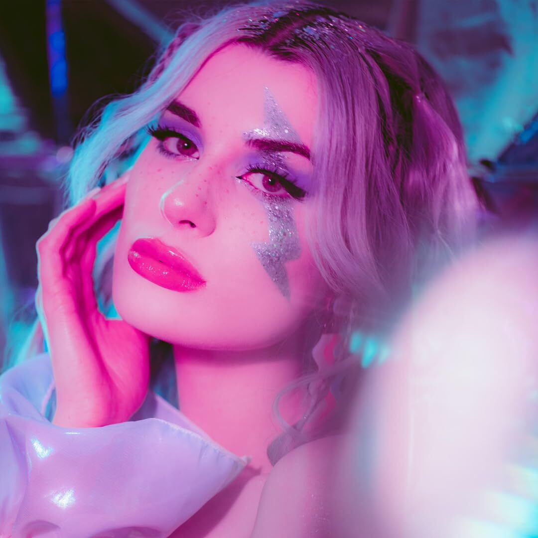 Unicorn Snot Liquid Highlighter Lightning Drops Buildable Highlighter Makeup For Face And Body - Collarbone, Cheekbones, Brows - Liquid Illuminator For Spotlights, Cruelty-Free (Aqua Rose/Nymph)