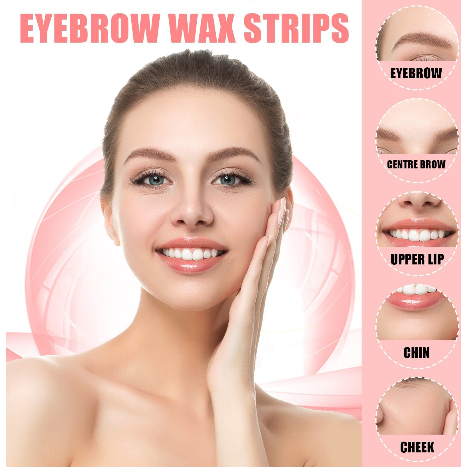 Maitys Eyebrows Small Wax Strips Kit Hair Removal Paper Facial Strips Epilating Pads For Women Men Eyebrow Body Face Arms Lip, 0.4 X 2.4 Inches, White, Wax Not Included(400 Pieces)