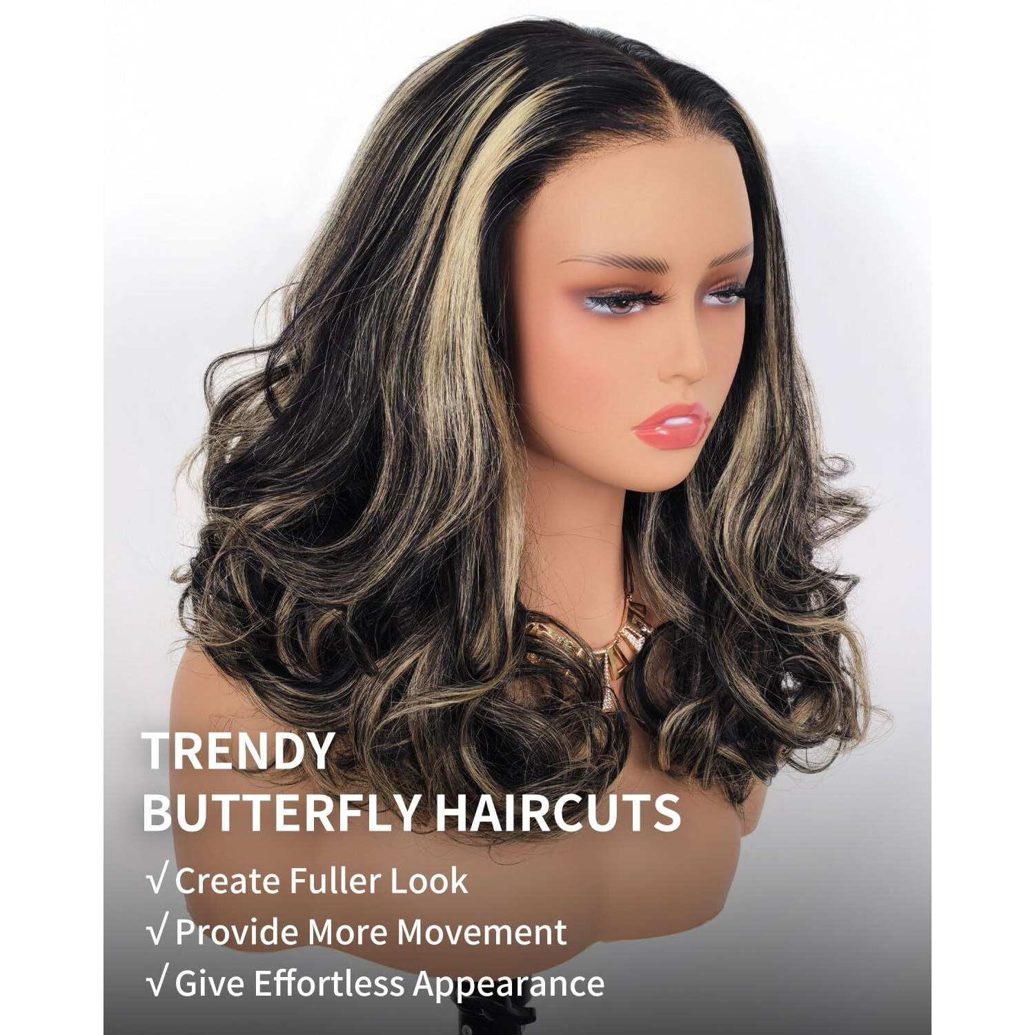 Tinashe Human Hair Wig Glueless Face-Framing Curtain Bangs Loose Body Wave 6  5 Hd Lace Front Bob Highlight Honey Blonde Closure Wigs Pre Cut Bleached Knots Wigs For Black Women Haircuts 16 Inches