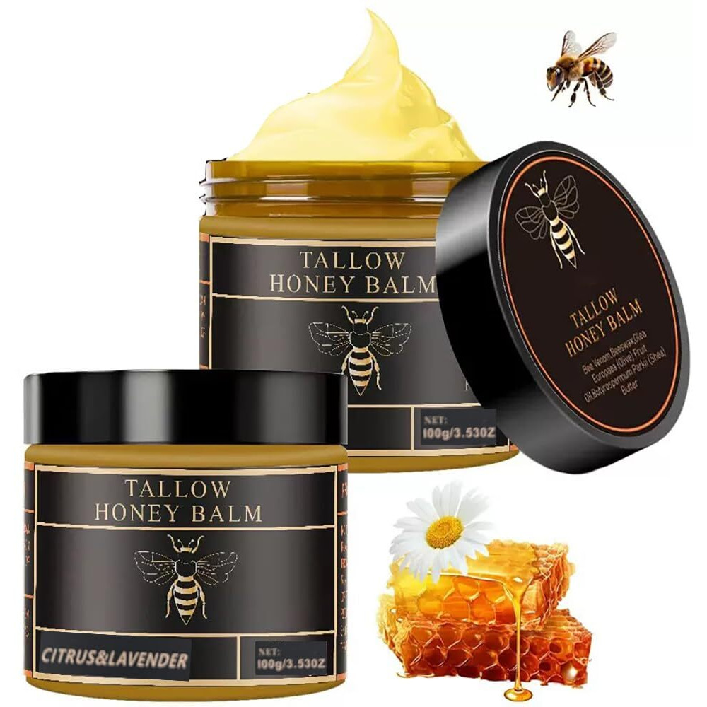 Lynmalrity Tallow Honey Balm For Face Body Night Daily Facial Cream 3.53Oz