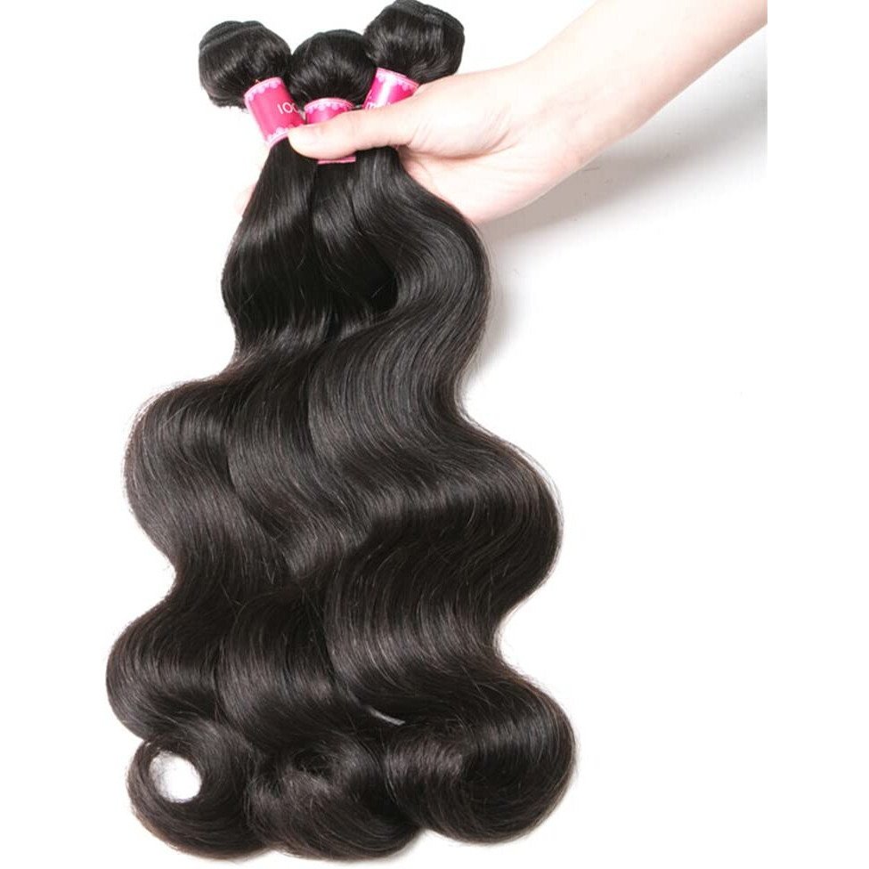 Yisea Body Wave Bundles Human Hair (18 16 14 Inches) 12A 100% Unprocessedbrazilian Virgin Human Hair Body Wave 3 Bundles Natural Color Weave Extensions