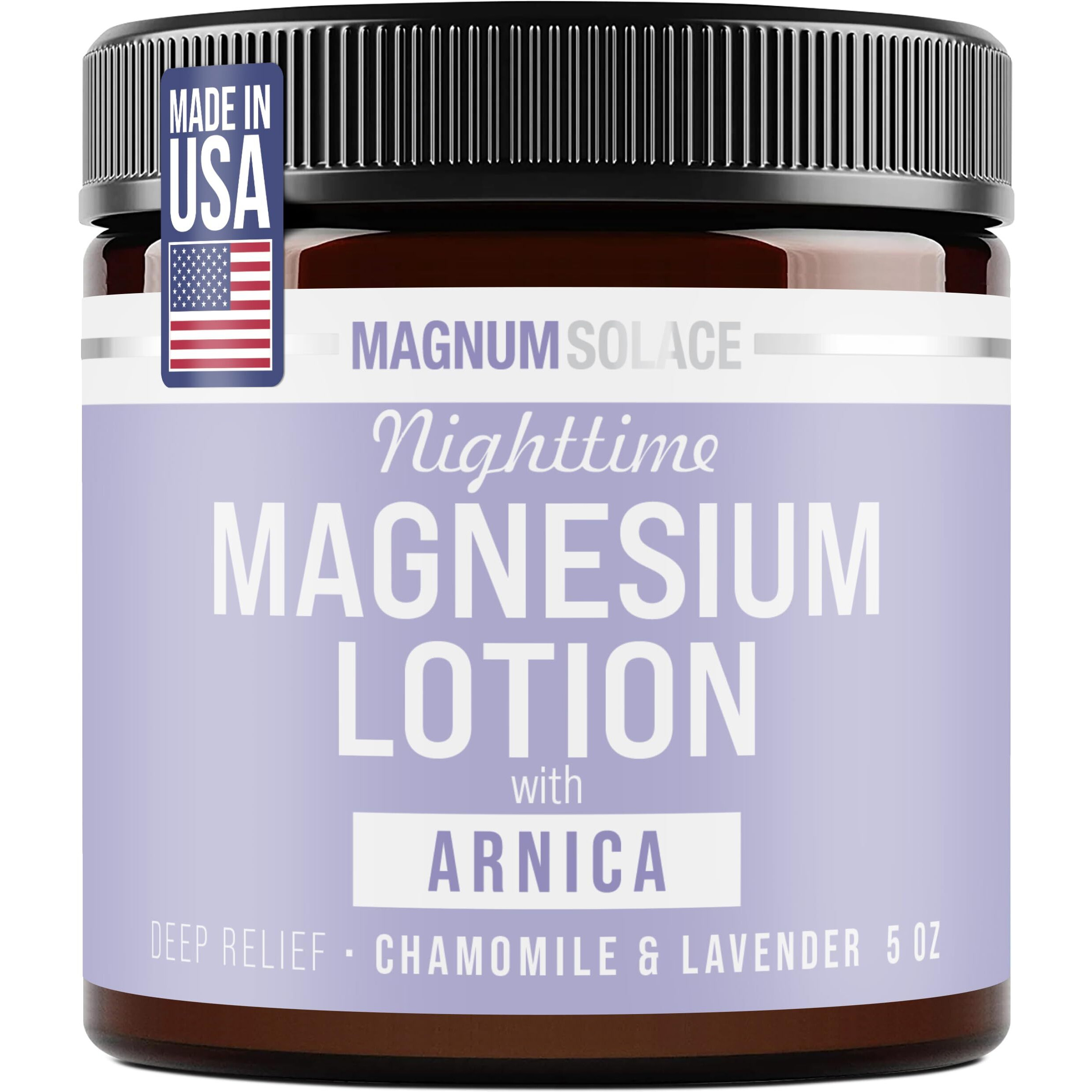 Nighttime Magnesium Lotion With Arnica - Soothing Relief & Relaxation, Highly Concentrated Magnesium For Muscles & Joints - Apply To Legs Or Feet Before Bed - Skin-Friendly