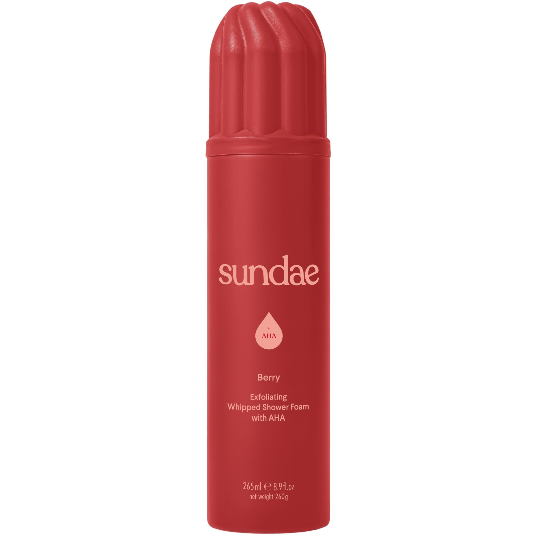 Sundae Exfoliating Whipped Shower Foam Berry Foaming Body Wash 8.9 Fl Oz, 265Ml