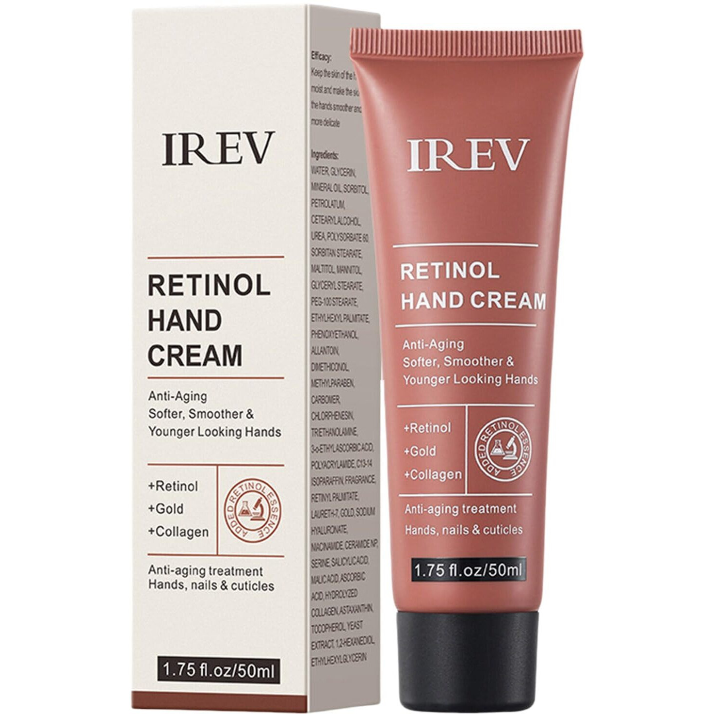 Retinol Hand Cream Firming Anti-Aging Hand Lotion With Collagen, Retinol Moisturizer For Aging & Dry Cracked Hands, Care & Protects Skin, Nails & Cuticles