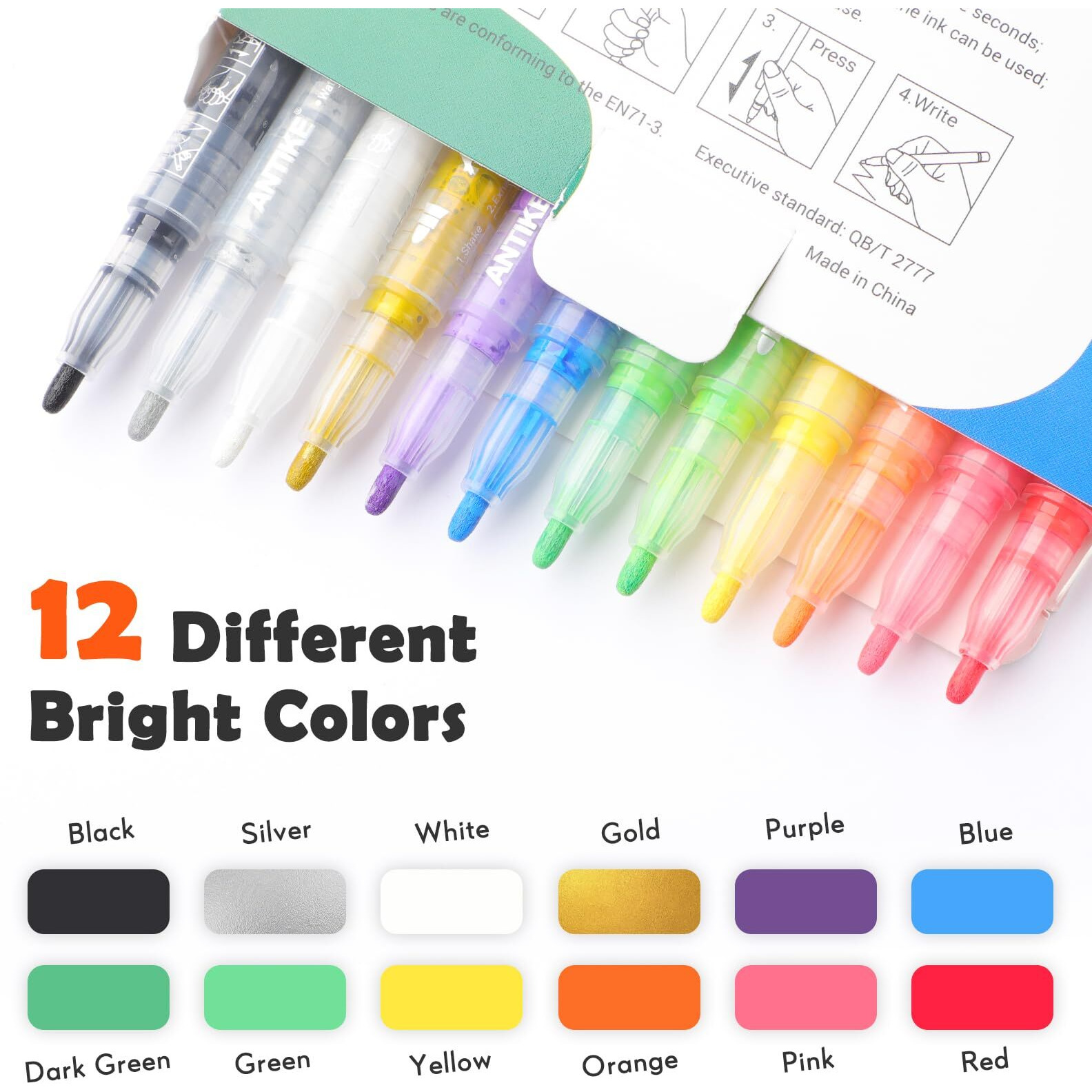 Temporary Tattoo Markers For Skin,12 Colors Washable Body Tattoo Pens+104 Unique Tattoo Stencils,Body Markers Temporary Tattoo Kit For Teens And Adult Zyh2311001Kit