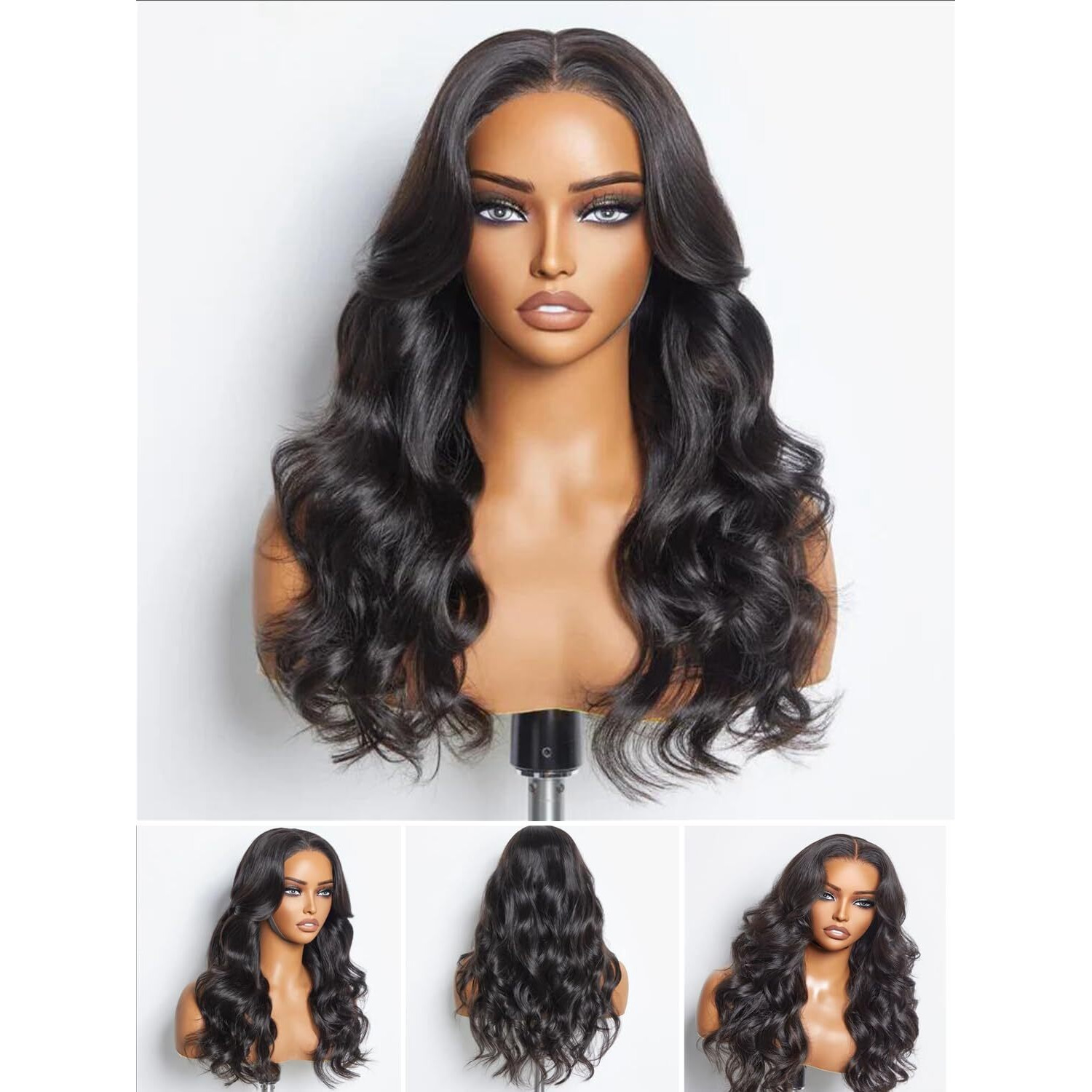 200 Density 360 Lace Front Wigs Human Hair Pre Plucked Body Wave Hd 360 Full Lace Human Hair Wigs 360 Lace Frontal Wig For Black Women Glueless Lace Wig With Baby Hair Around Natural Color 18 Inch