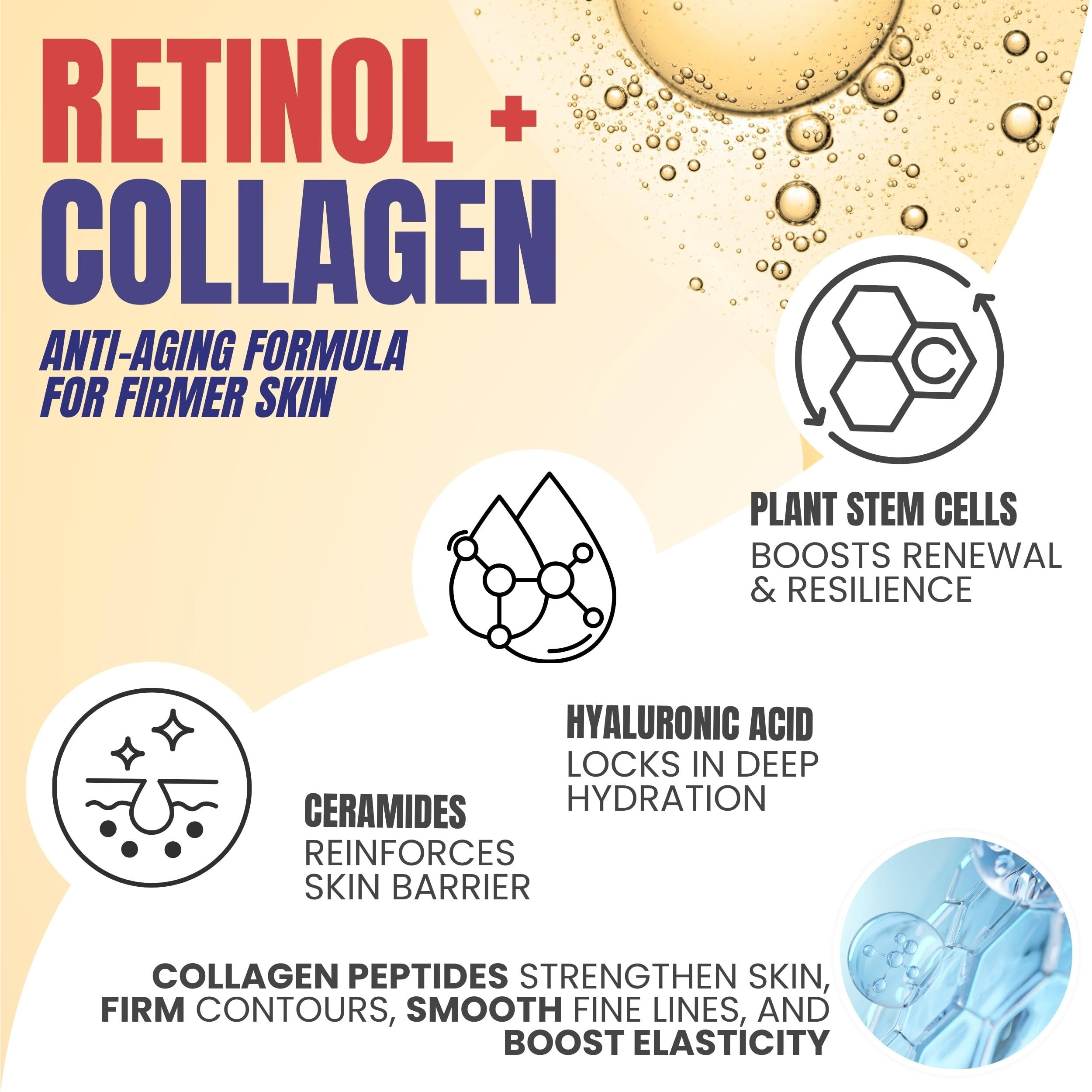 Alozera Skin Firming Retinol Collagen Body Lotion With Stem Cells For Aging Skin And Wrinkles, Non-Greasy, Lightweight Moisturizer, Fragrance-Free, 16.9 Fl Oz