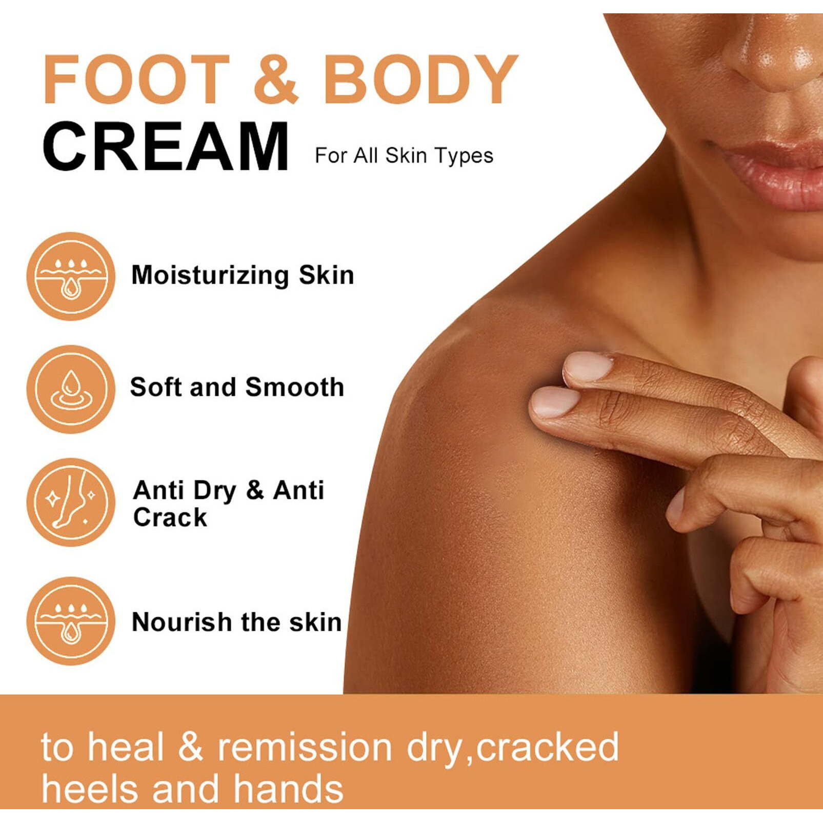 Novacharm 2Pcs Urea Cream 60 Percent For Feet, Maximum Strength Urea Foot Cream Stick, Foot Moisturizer Lotion For Cracked Heels, Dry Hands & Rough Knees (1.4Ounce(Pack Of 2), Honey)